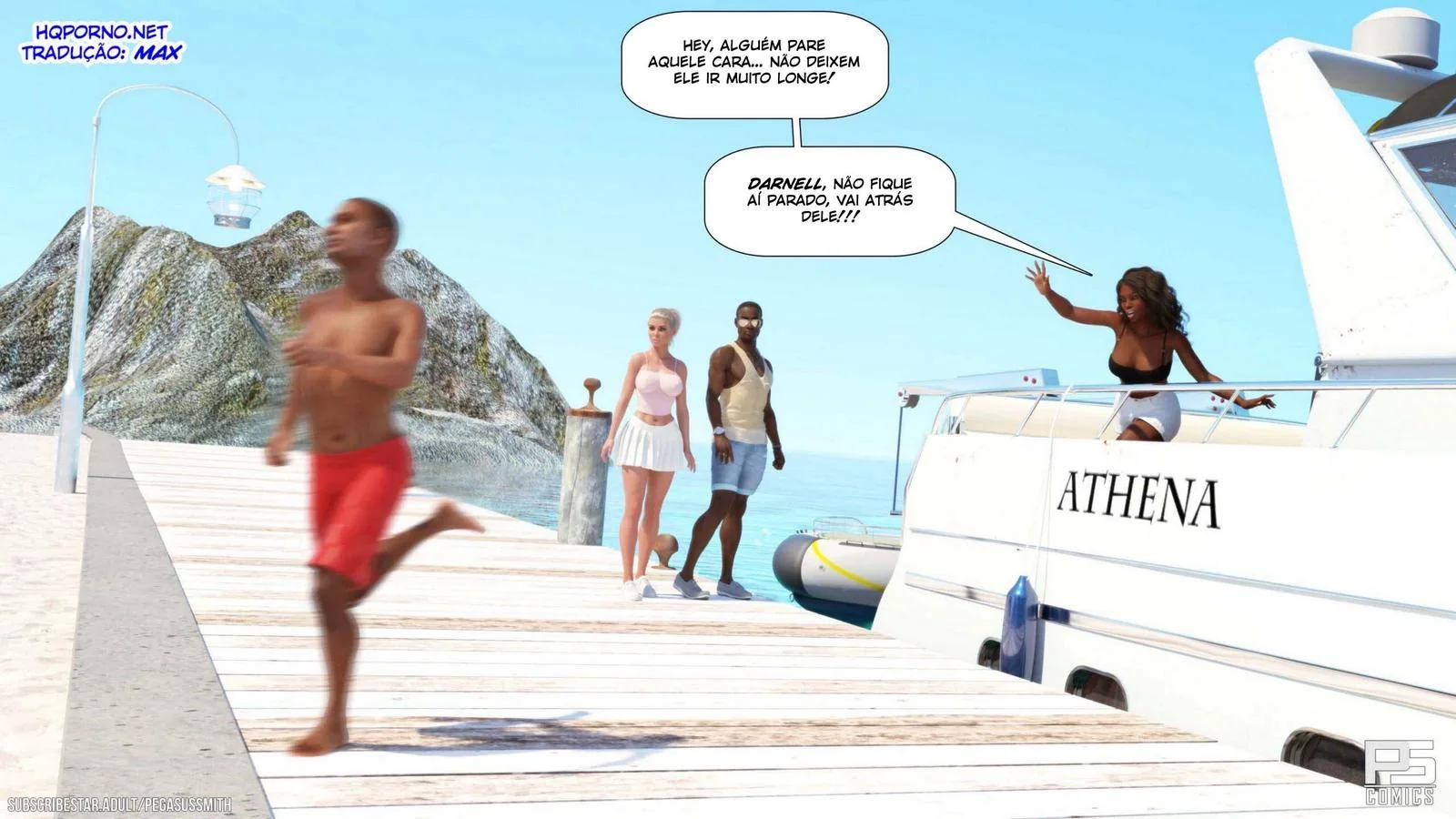 Nudist Resort: Suruba na Ilha da Putaria – Kelly e sua irmã Brandi no meio de muita pica em HQ Brasileiro