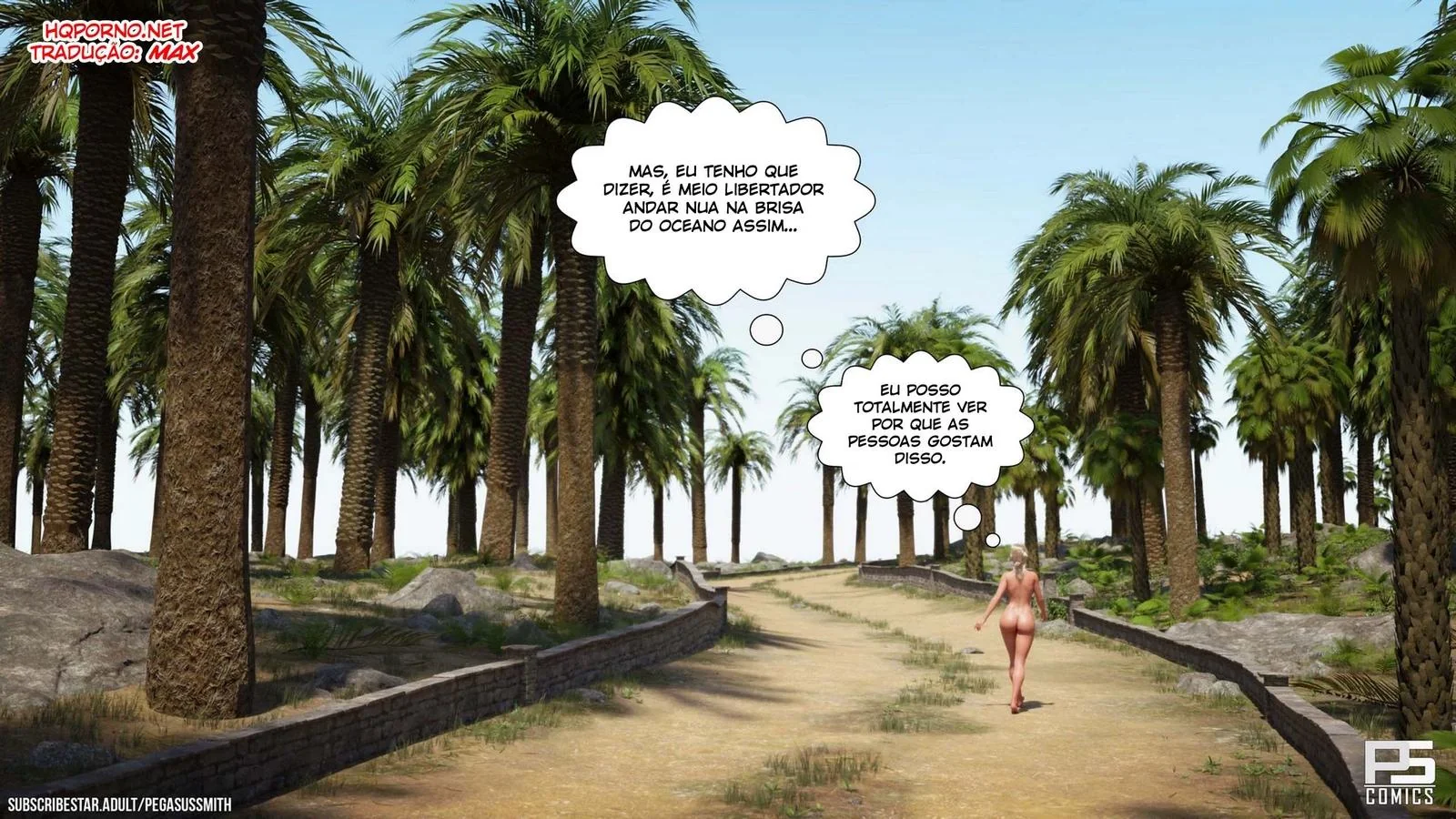 Nudist Resort: Suruba na Ilha da Putaria – Kelly e sua irmã Brandi no meio de muita pica em HQ Brasileiro