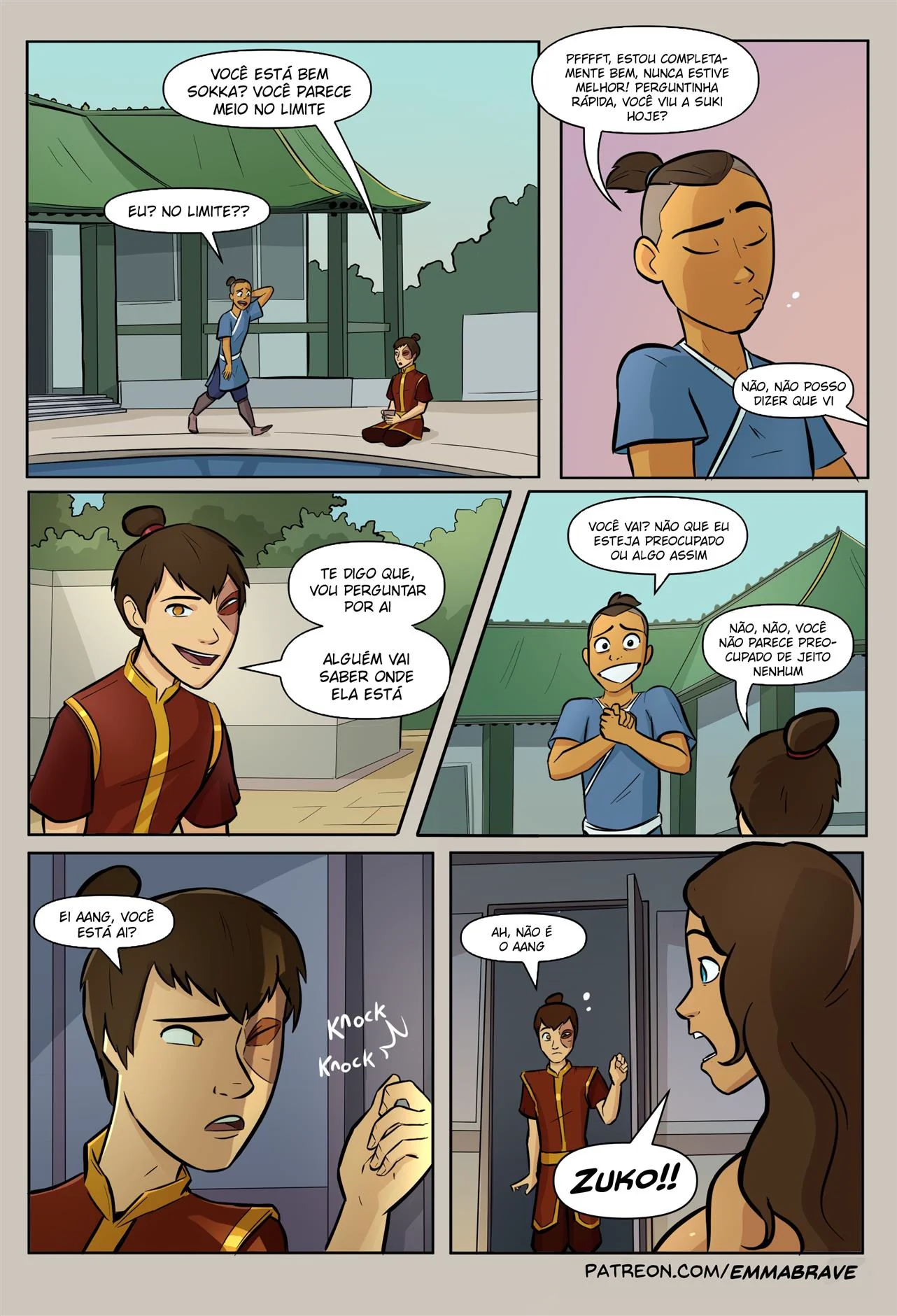 Aang fode Toph enquanto Zukko se excita com os peitões de Katara – Hentai HQ Brasil