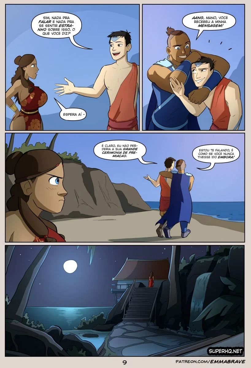 Aang e Toph: Meditação e Provocação em Hentai HQ