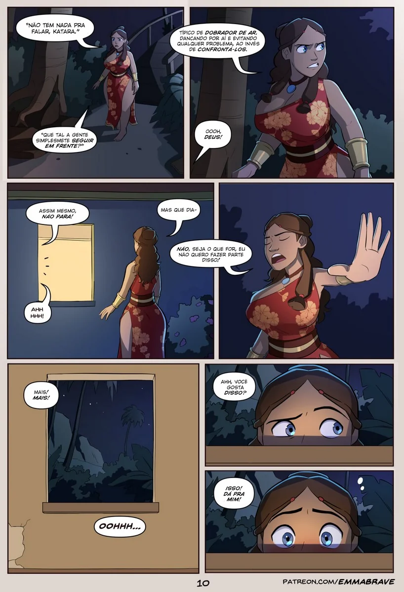 Aang e Toph: Meditação e Provocação em Hentai HQ