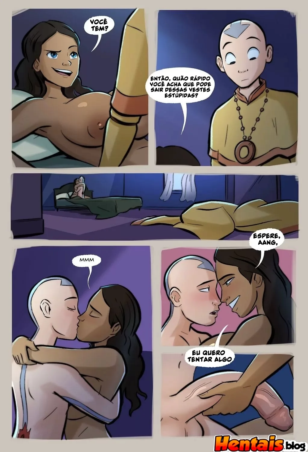 Provocação na Meditação: Aang cede a Toph em Avatar Hentai – After Avatar VL.3″ em Hentai HQ