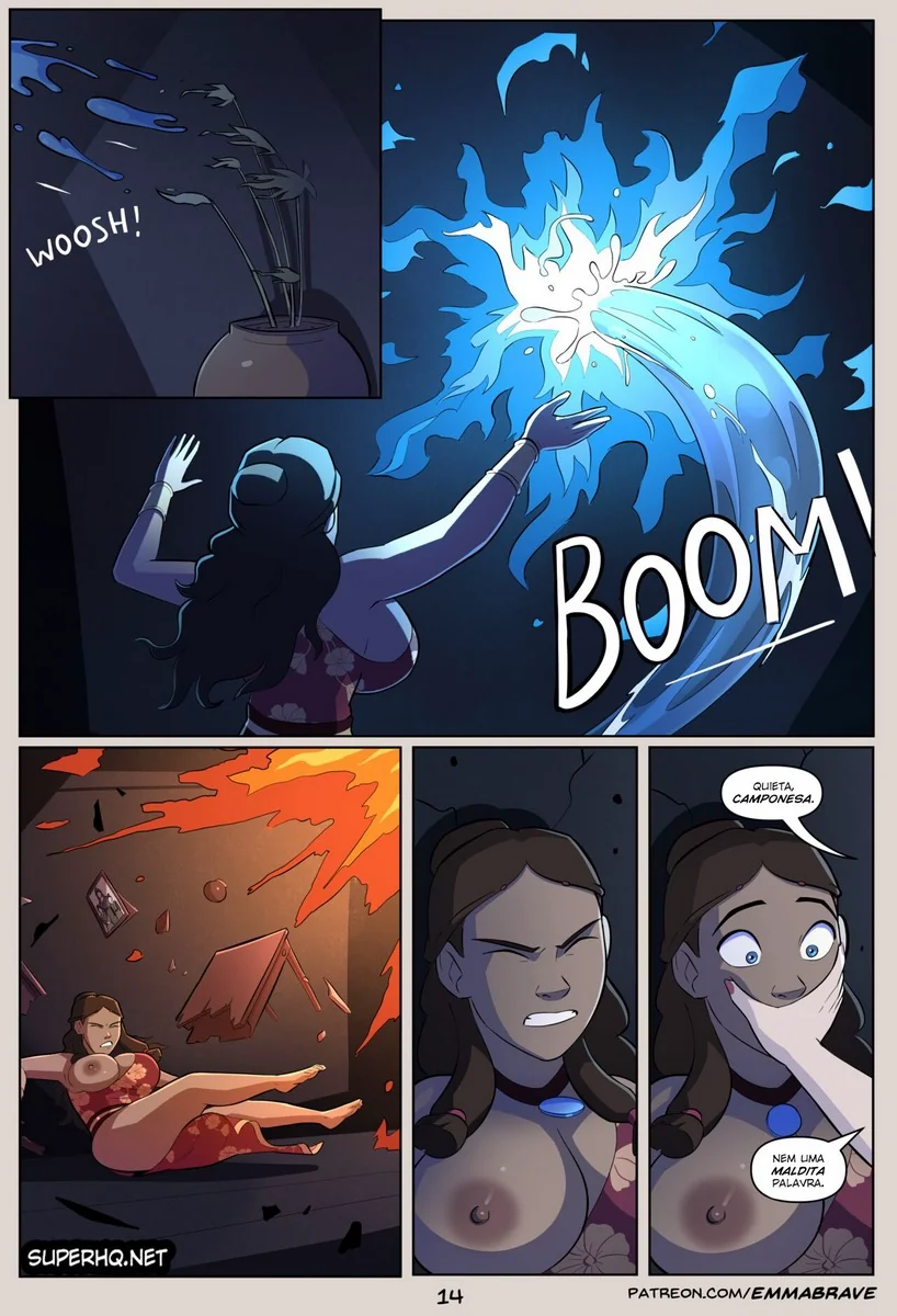 Aang e Toph: Meditação e Provocação em Hentai HQ