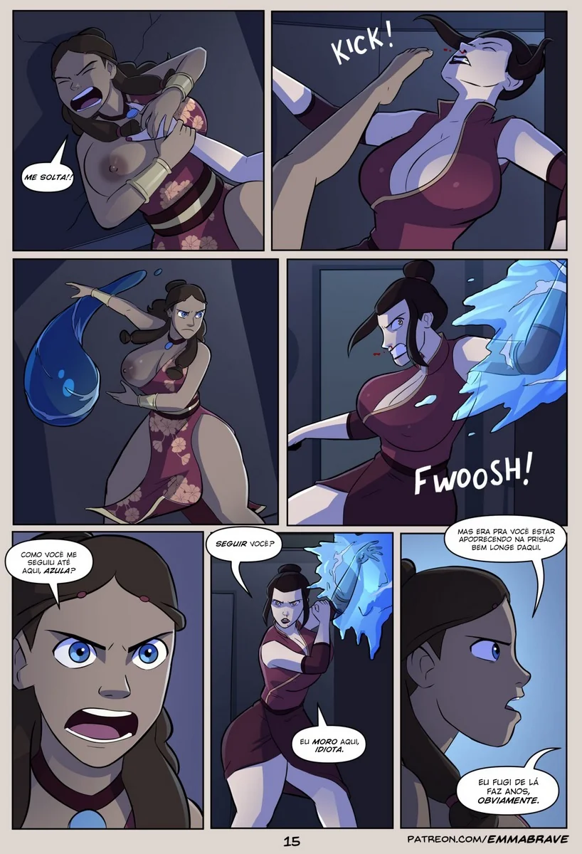 Aang e Toph: Meditação e Provocação em Hentai HQ