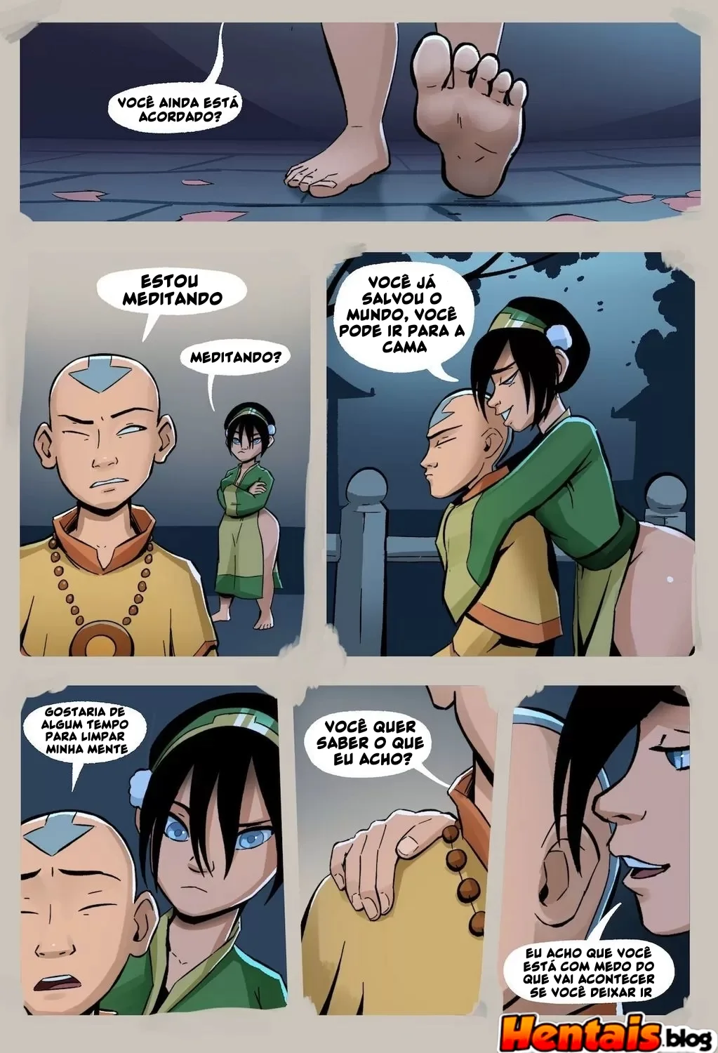 Provocação na Meditação: Aang cede a Toph em Avatar Hentai – After Avatar VL.3″ em Hentai HQ