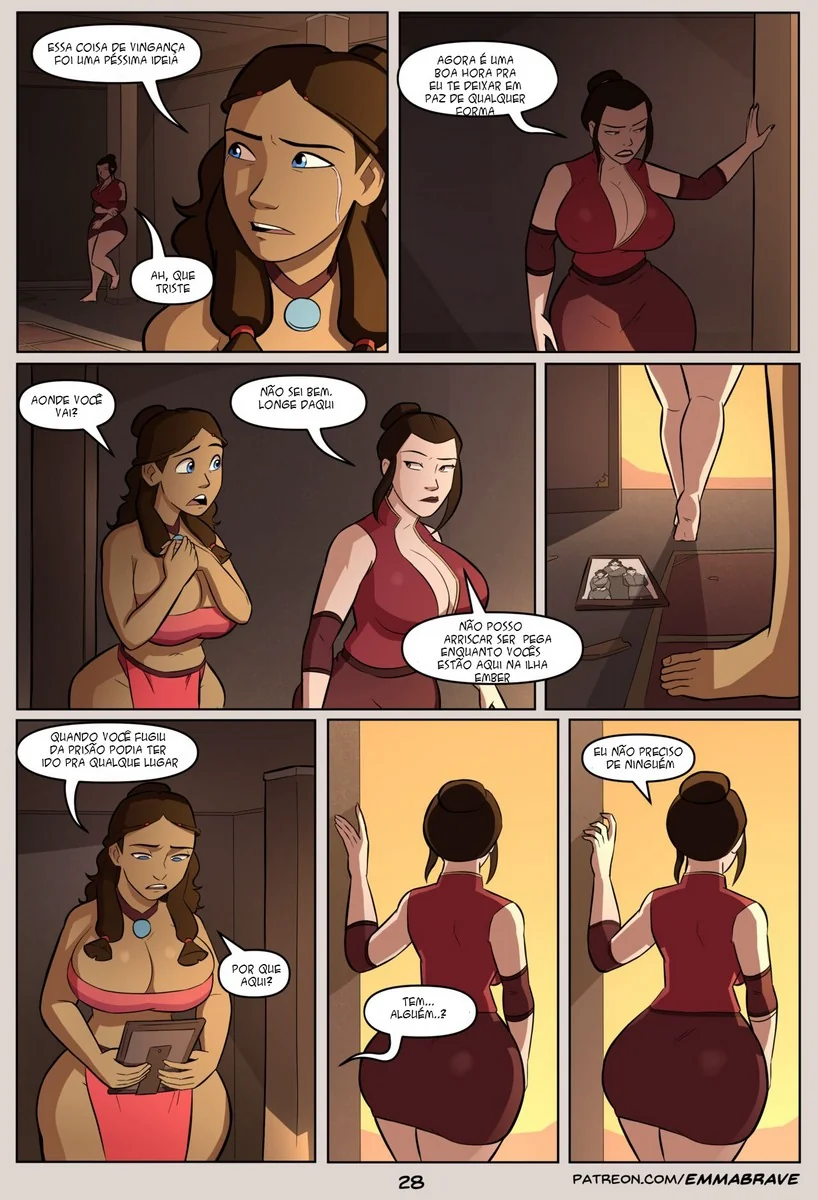 Aang e Toph: Meditação e Provocação em Hentai HQ