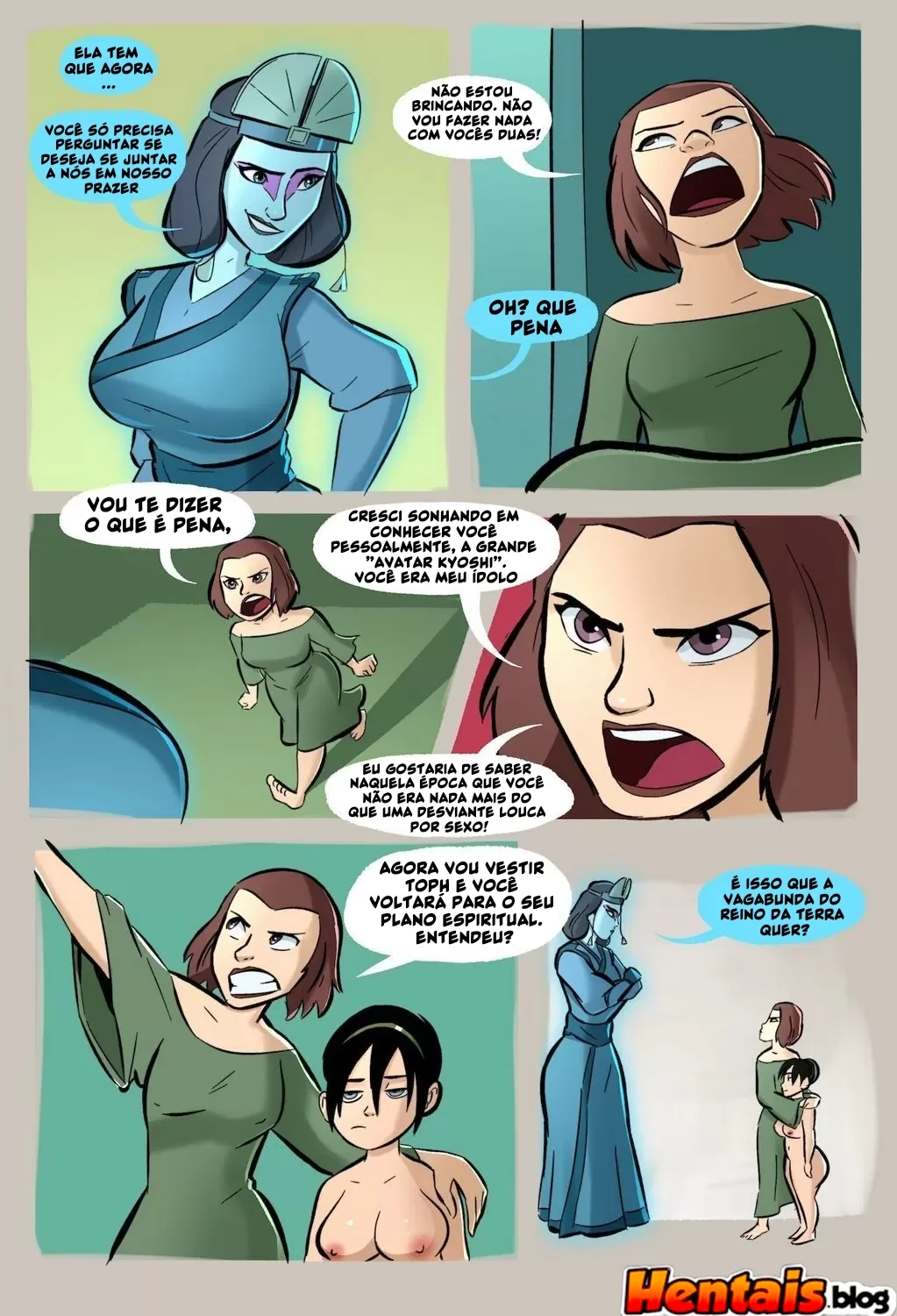 Provocação na Terra dos Animes Porno: A Tentação de Toph para Aang” em HQ Brasileiro