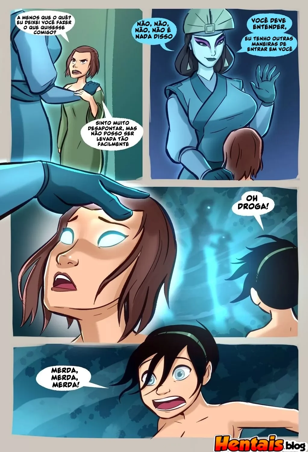 Provocação na Terra dos Animes Porno: A Tentação de Toph para Aang” em HQ Brasileiro