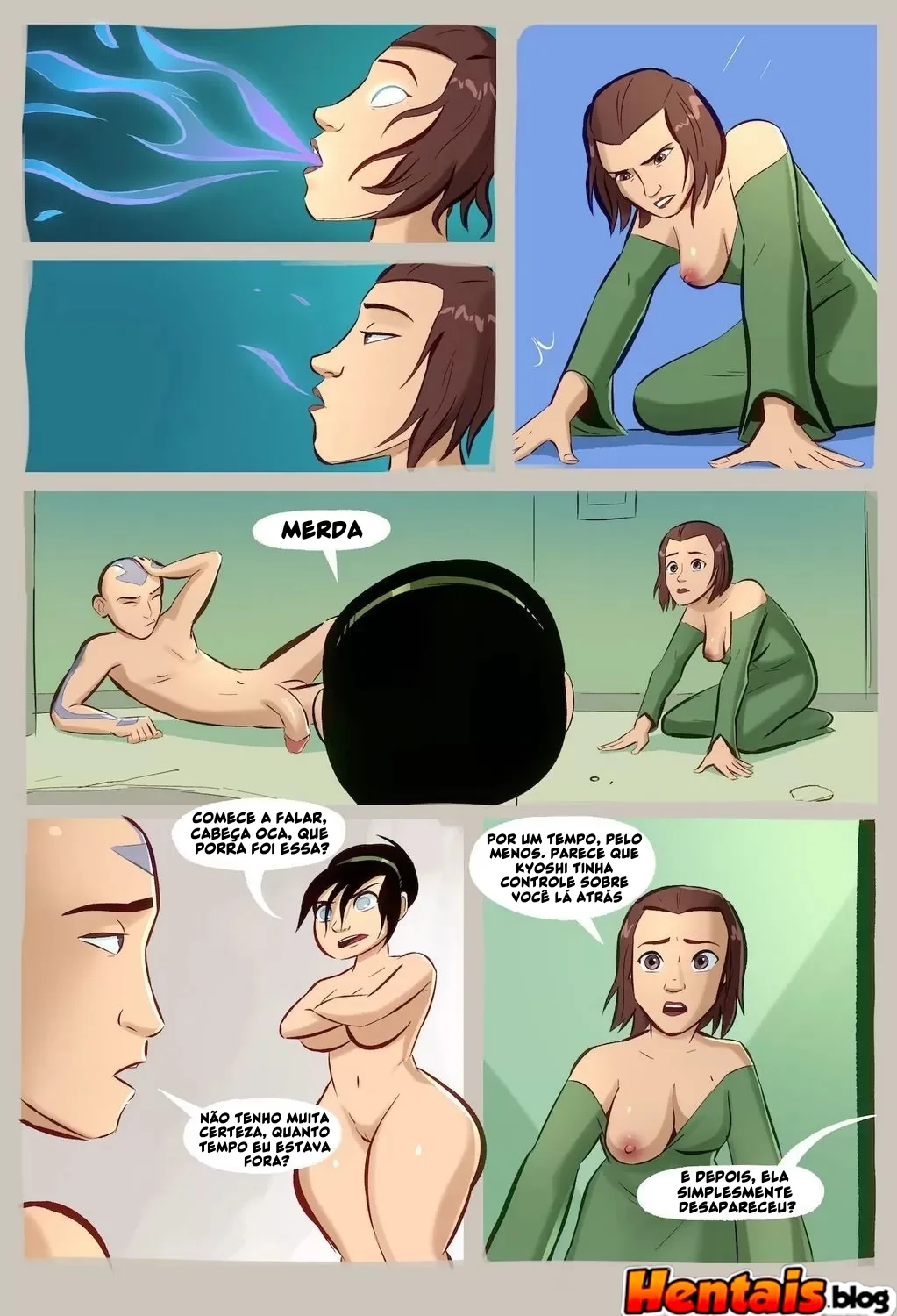 Provocação na Terra dos Animes Porno: A Tentação de Toph para Aang” em HQ Brasileiro
