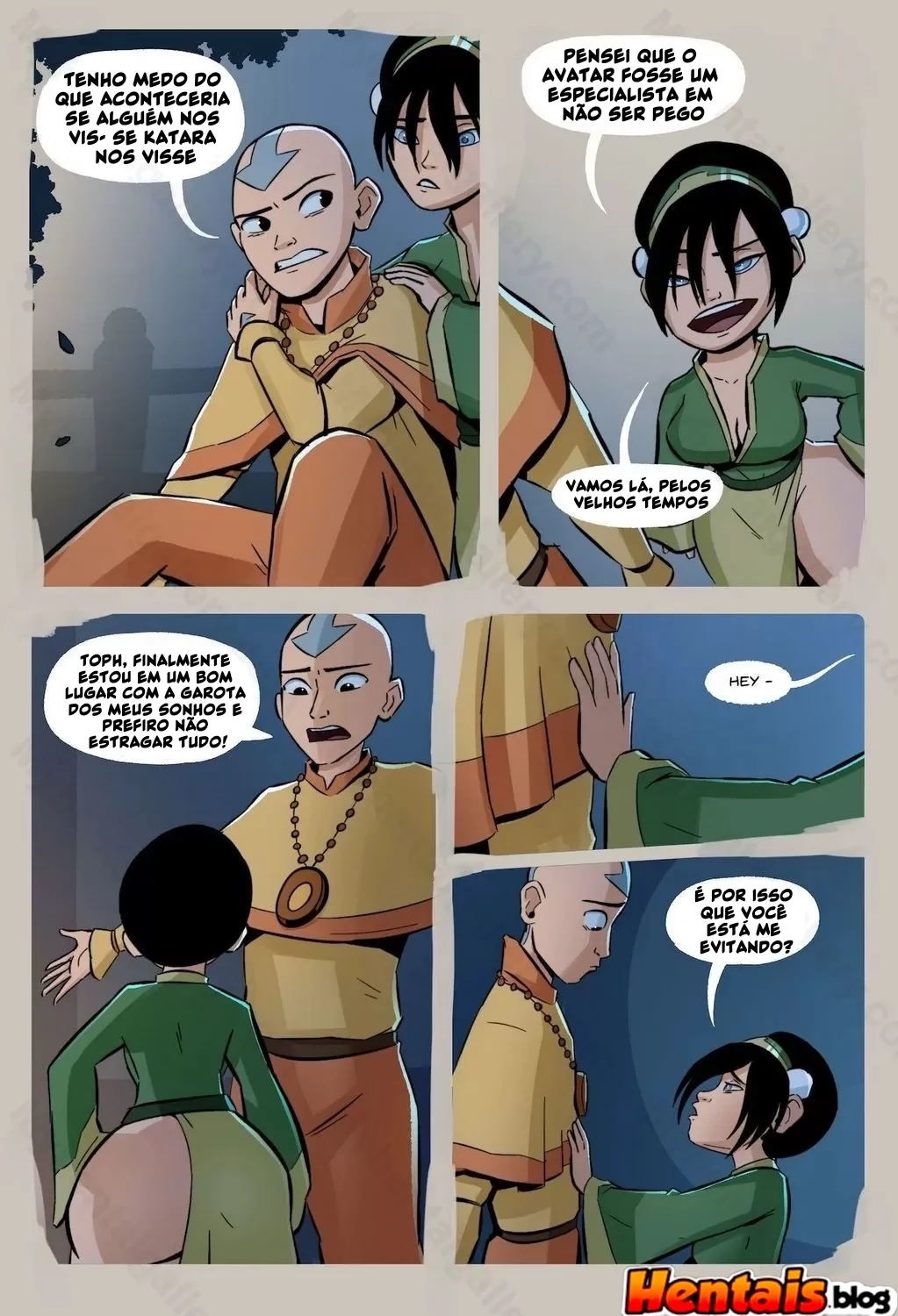 Provocação na Meditação: Aang cede a Toph em Avatar Hentai – After Avatar VL.3″ em Hentai HQ