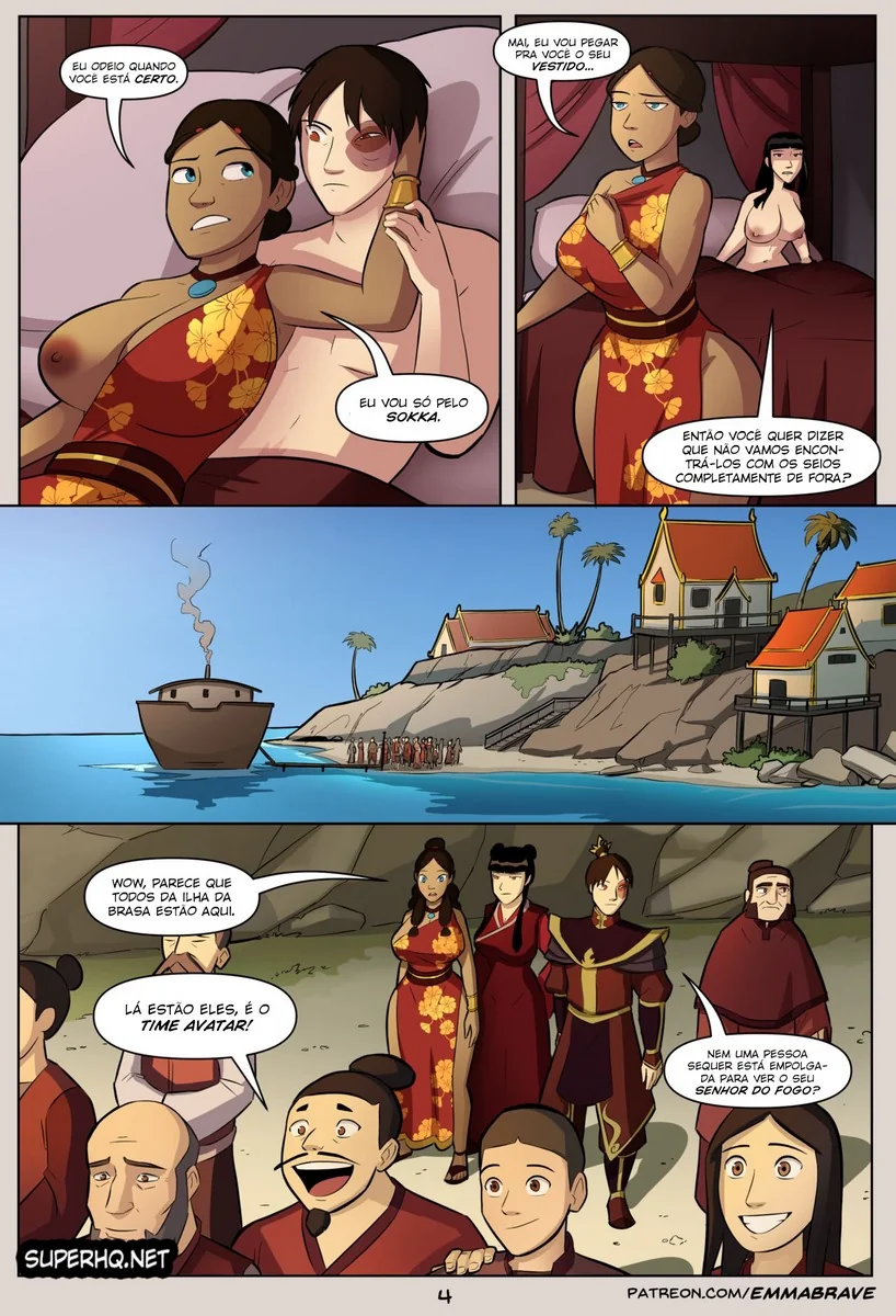 Aang e Toph: Meditação e Provocação em Hentai HQ
