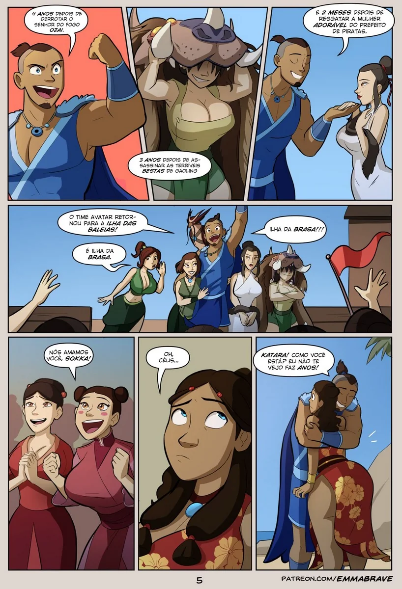 Aang e Toph: Meditação e Provocação em Hentai HQ