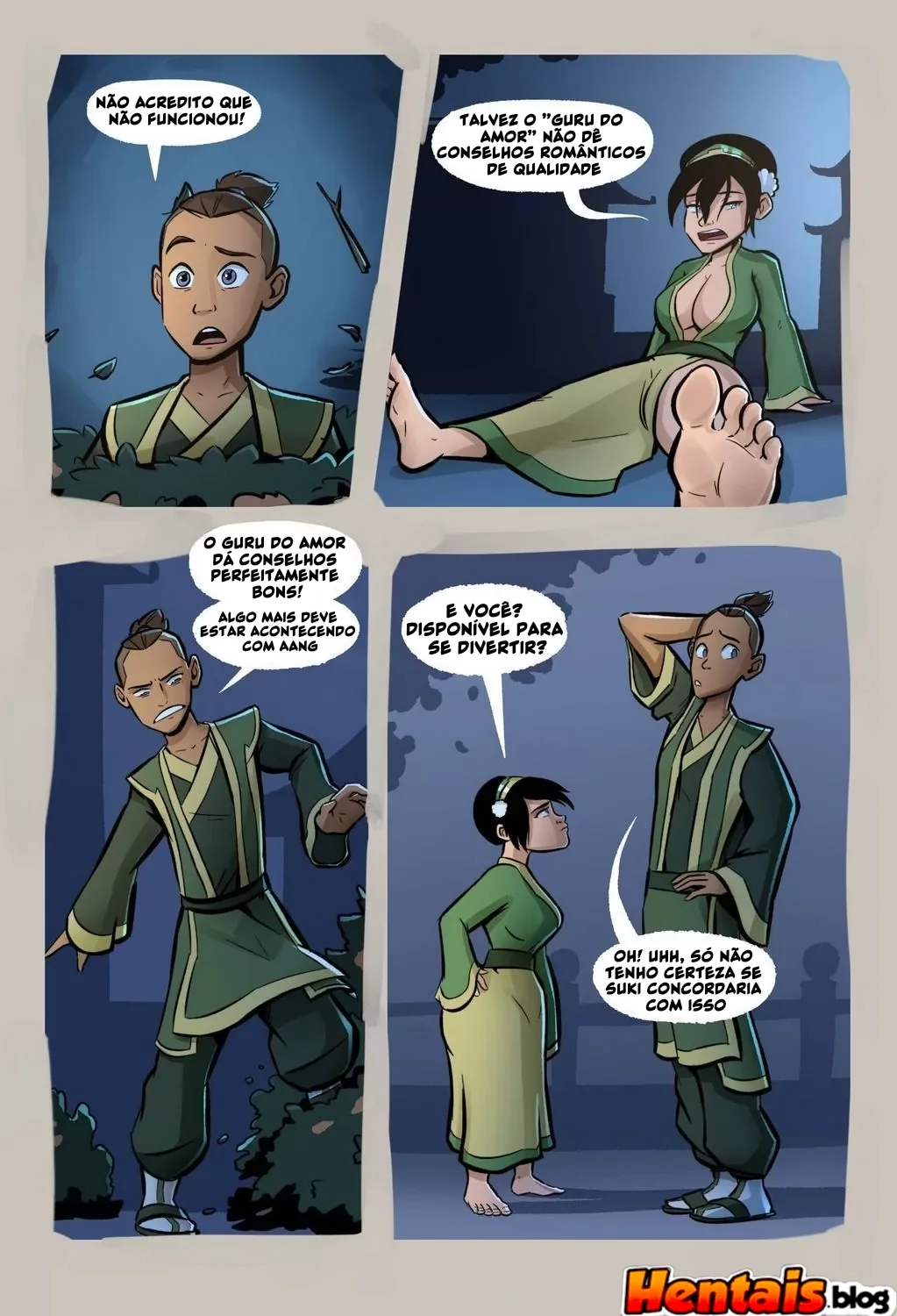 Provocação na Meditação: Aang cede a Toph em Avatar Hentai – After Avatar VL.3″ em Hentai HQ