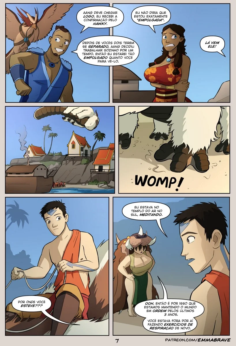 Aang e Toph: Meditação e Provocação em Hentai HQ