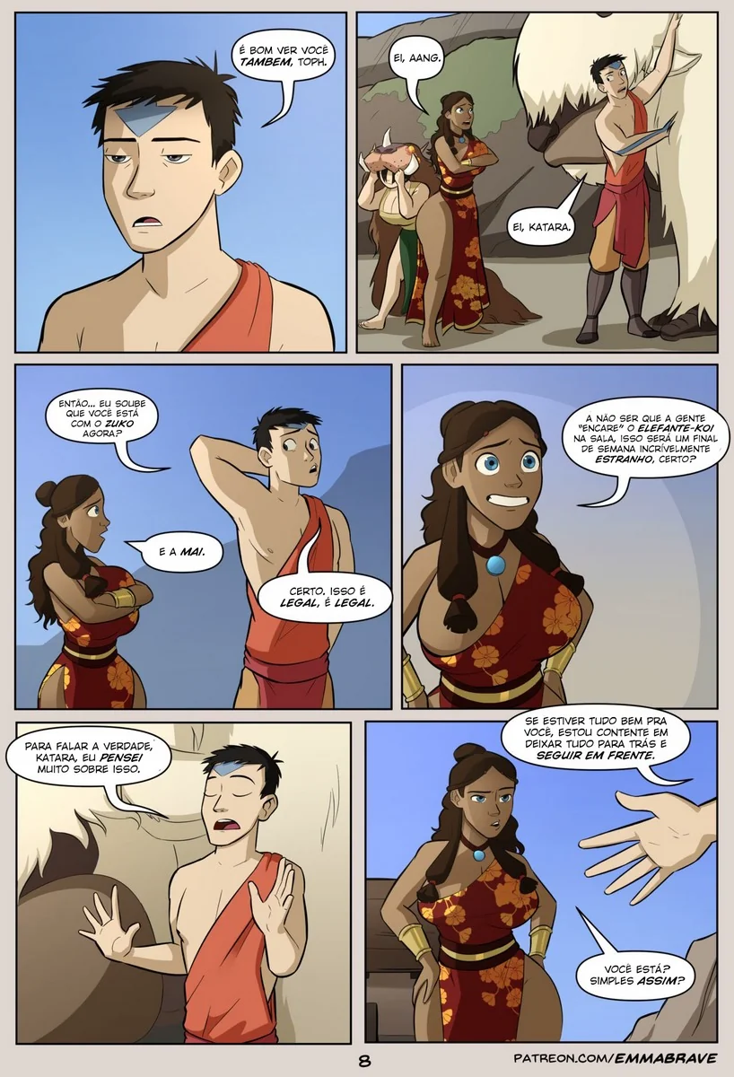 Aang e Toph: Meditação e Provocação em Hentai HQ