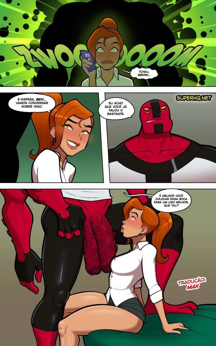 Ben 10: Gwen piranha sedenta por piroca do primo” em HQ Brasileiro