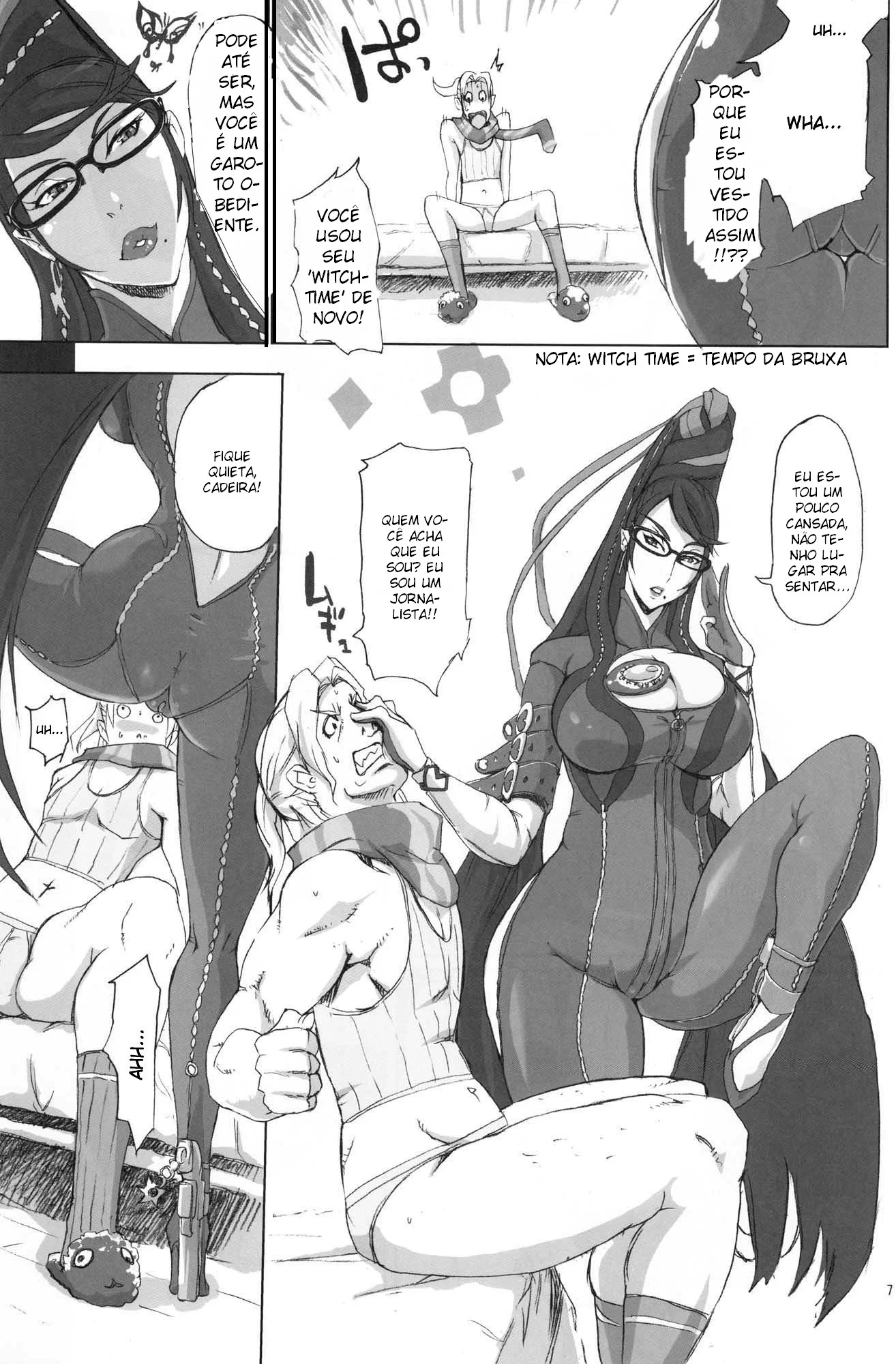Bayonetta dando a buceta para o amigo roludo em hentai HQ Brasileiro