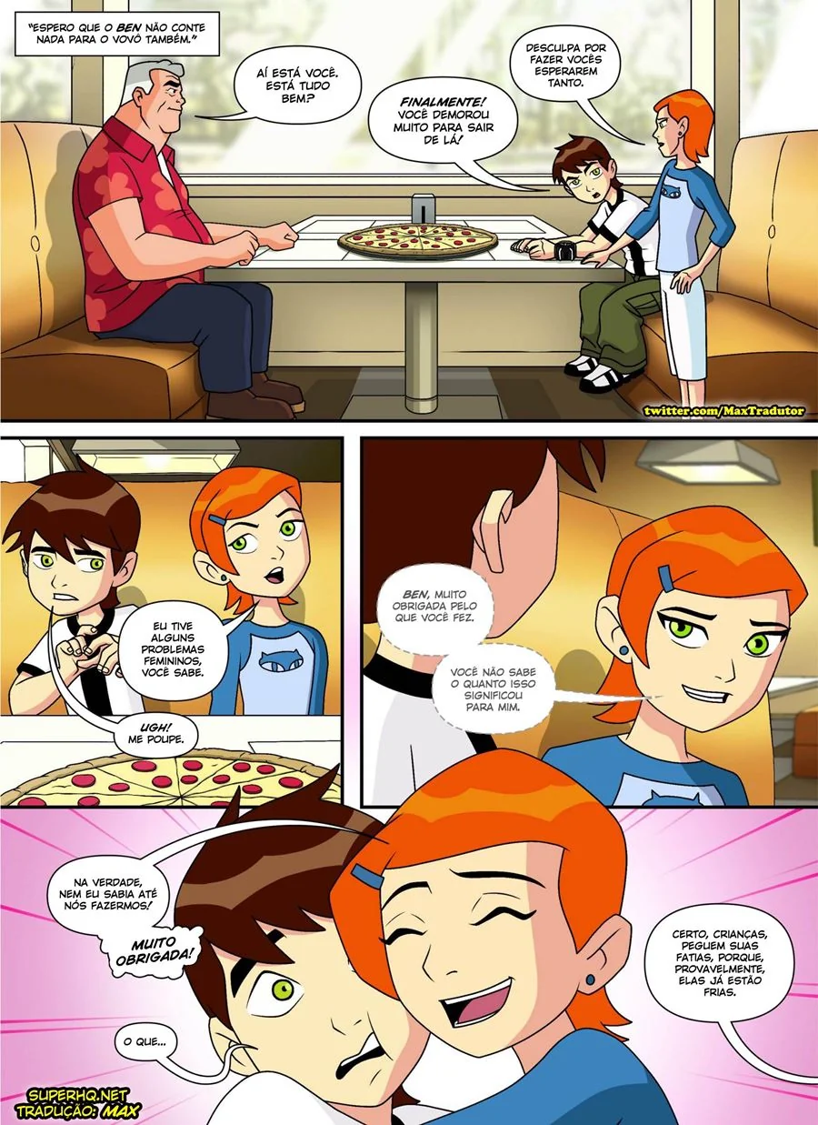 Ben 10 Hentai: Gwen Chupando Rola na Parede em HQ Brasileiro