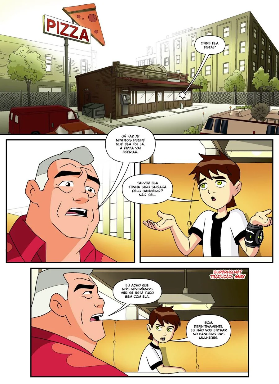 Ben 10 Hentai: Gwen Chupando Rola na Parede em HQ Brasileiro
