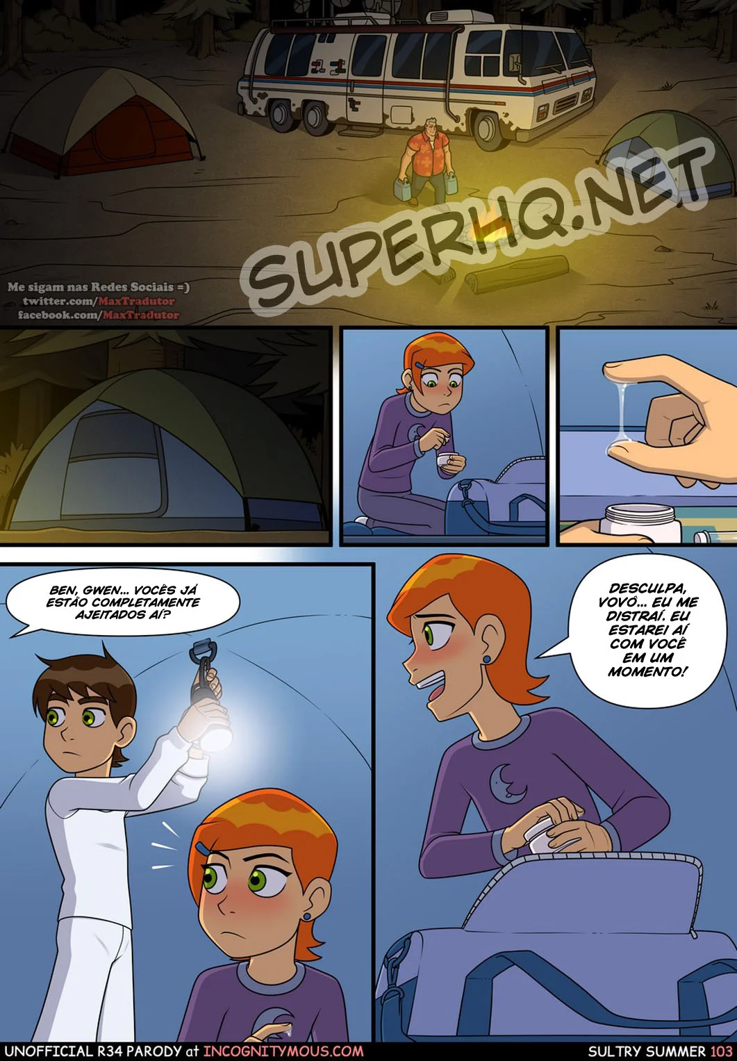 Ben 10: Verão Quente – Incesto com a Piranha da Gwen! em Hentai HQ Brasileiro