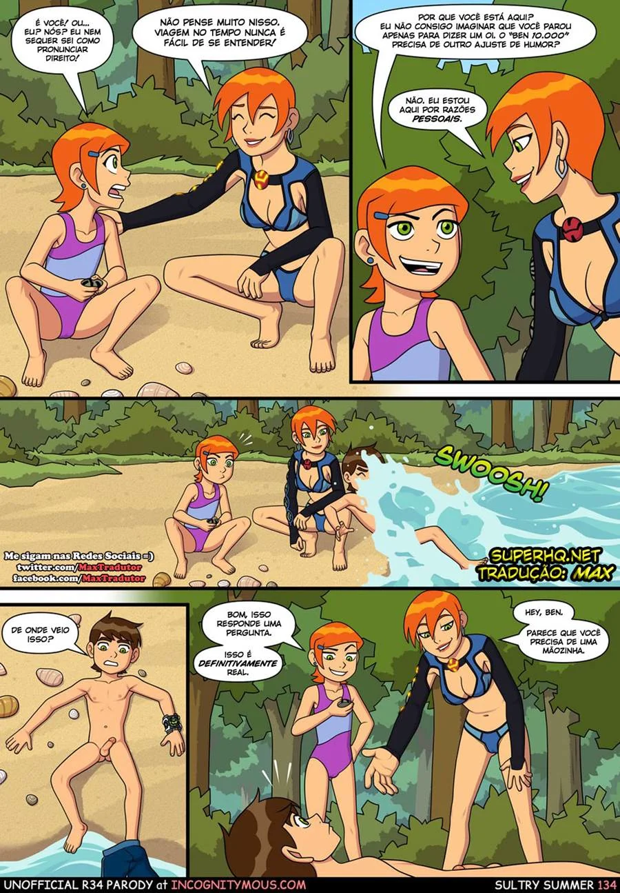Ben 10: Verão Quente – Incesto com a Piranha da Gwen! em Hentai HQ Brasileiro