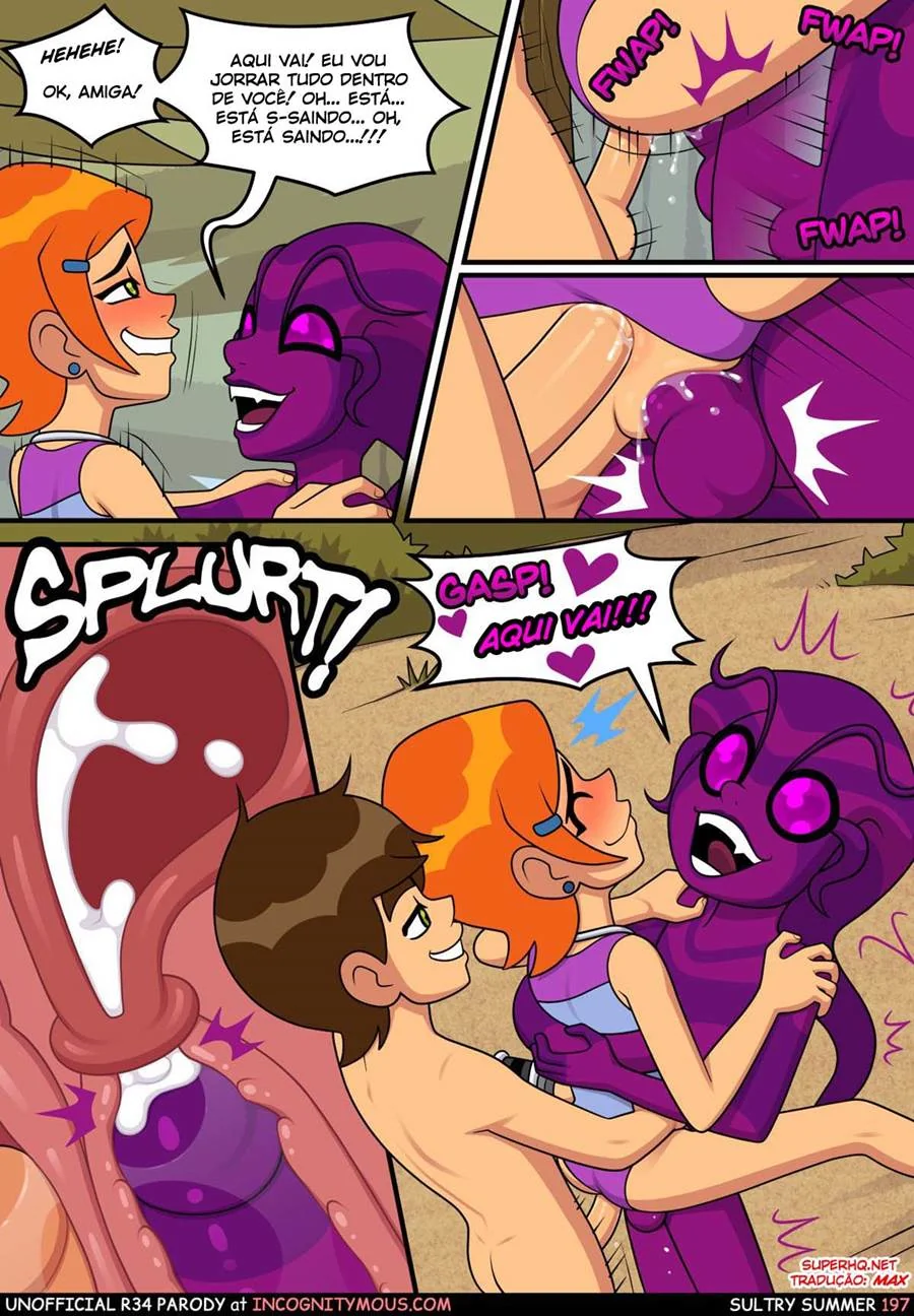 Ben 10: Verão Quente com Incesto da Piranha da Gwen – HQ Brasileiro
