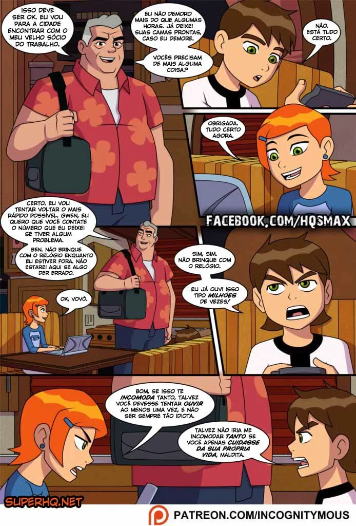 Ben 10: Verão Quente – Incesto com a Piranha da Gwen! em Hentai HQ Brasileiro