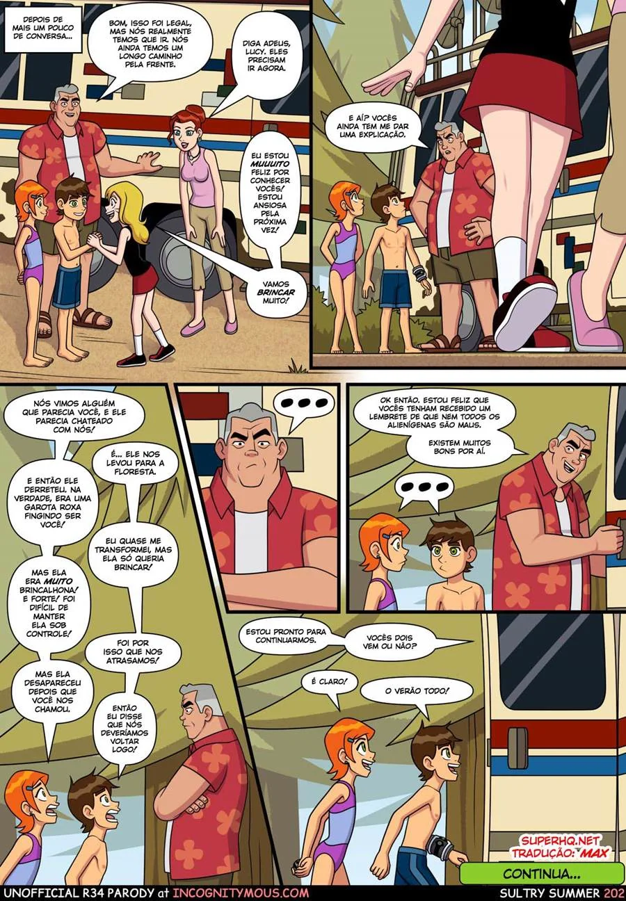 Ben 10: Verão Quente com Incesto da Piranha da Gwen – HQ Brasileiro