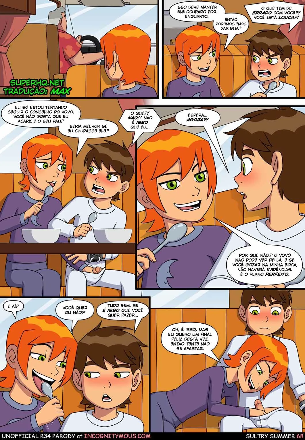 Ben 10: Verão Quente – Incesto com a Piranha da Gwen! em Hentai HQ Brasileiro
