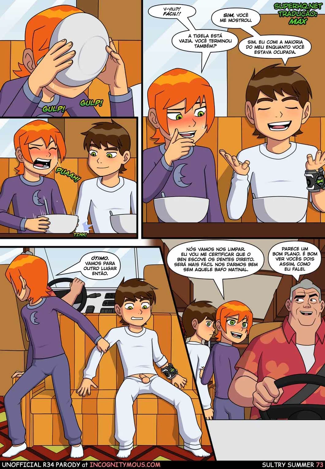 Ben 10: Verão Quente – Incesto com a Piranha da Gwen! em Hentai HQ Brasileiro