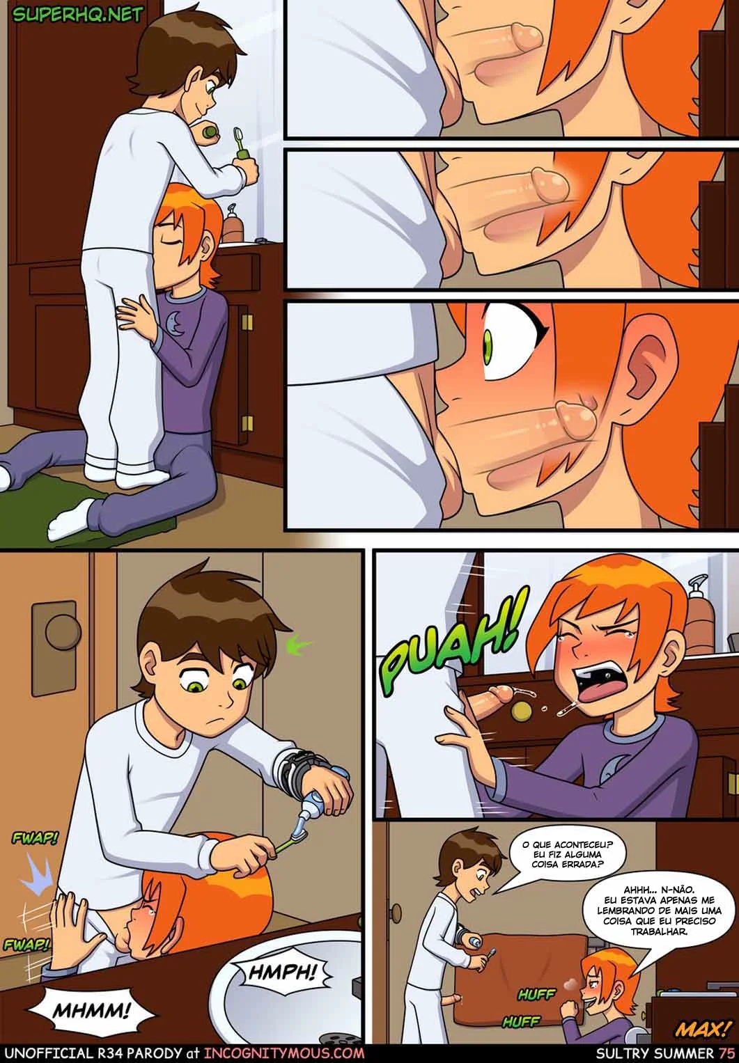 Ben 10: Verão Quente – Incesto com a Piranha da Gwen! em Hentai HQ Brasileiro