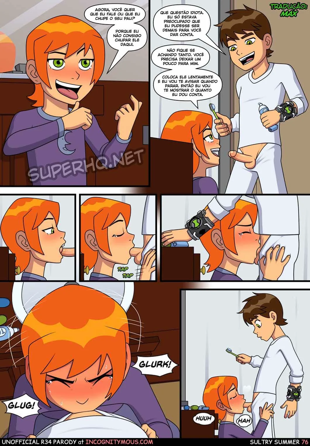 Ben 10: Verão Quente – Incesto com a Piranha da Gwen! em Hentai HQ Brasileiro
