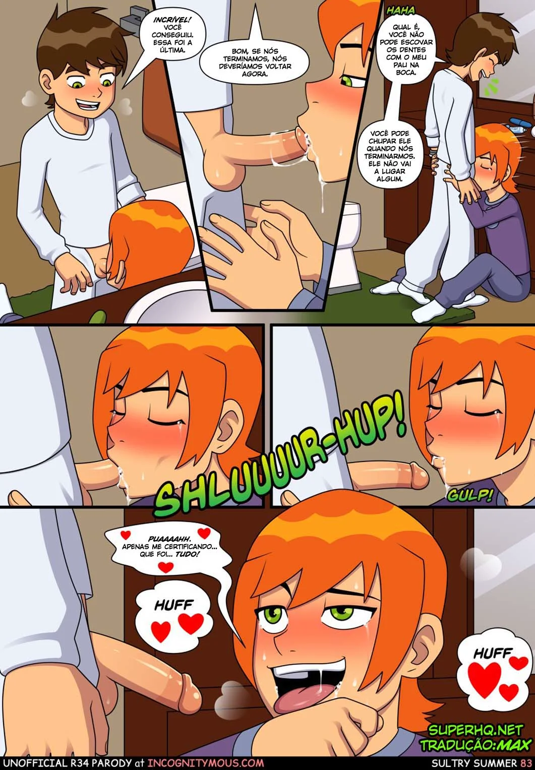 Ben 10: Verão Quente – Incesto com a Piranha da Gwen! em Hentai HQ Brasileiro