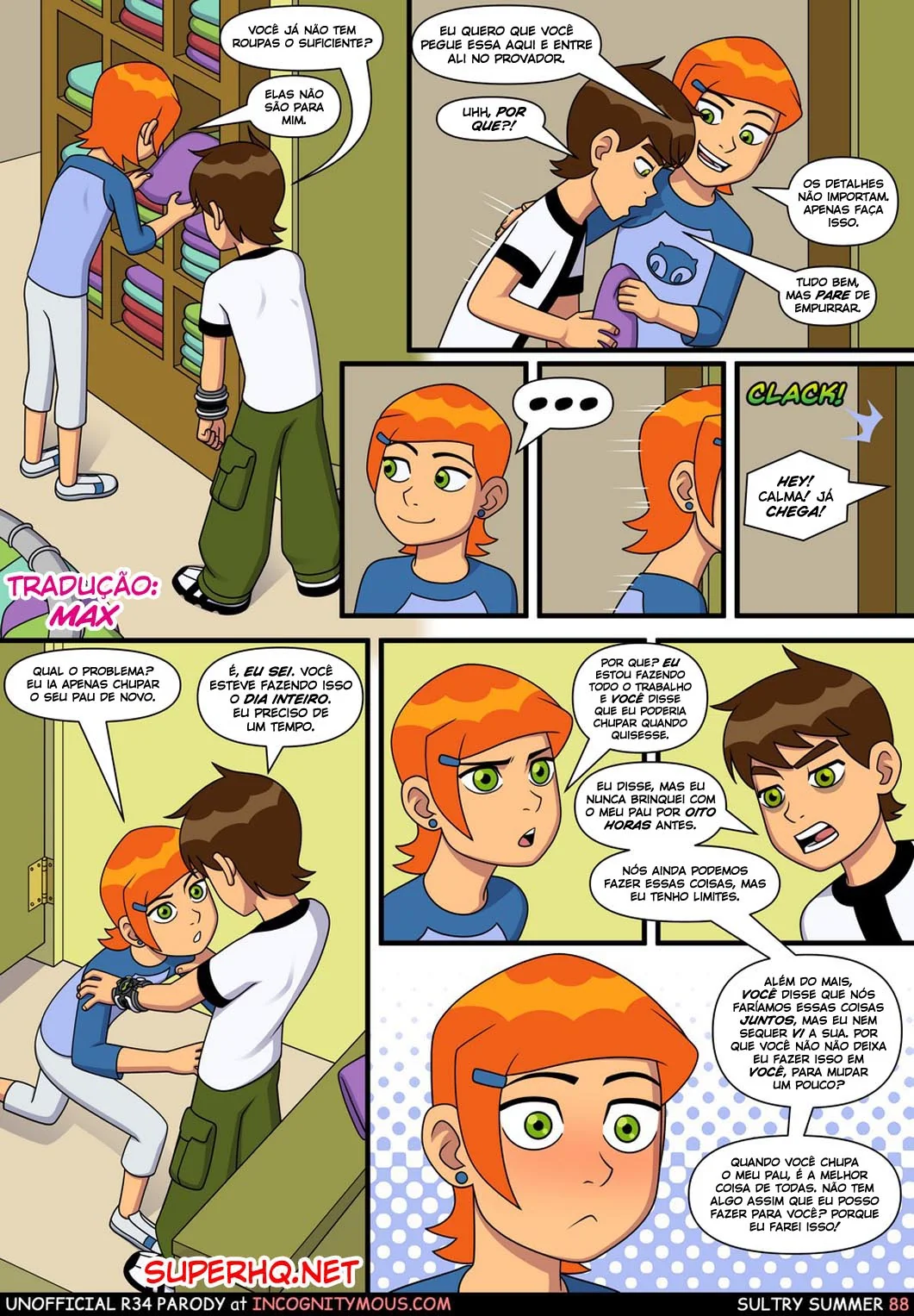 Ben 10: Verão Quente – Incesto com a Piranha da Gwen! em Hentai HQ Brasileiro