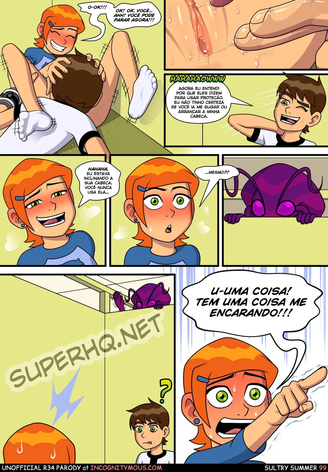 Ben 10: Verão Quente – Incesto com a Piranha da Gwen! em Hentai HQ Brasileiro
