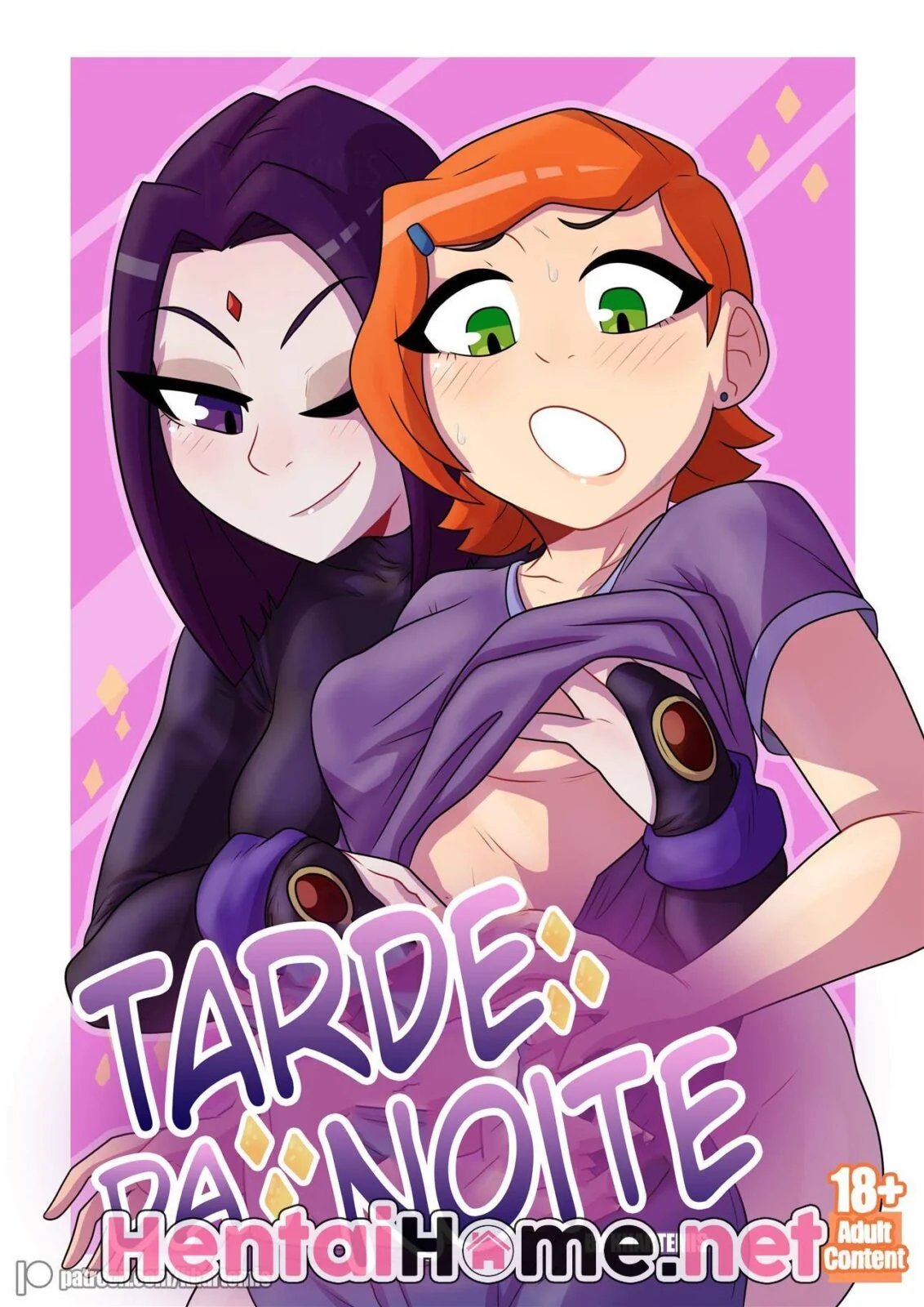 Ravena e Gwen: uma noite de puro tesão em hentai HQ Brasileiro