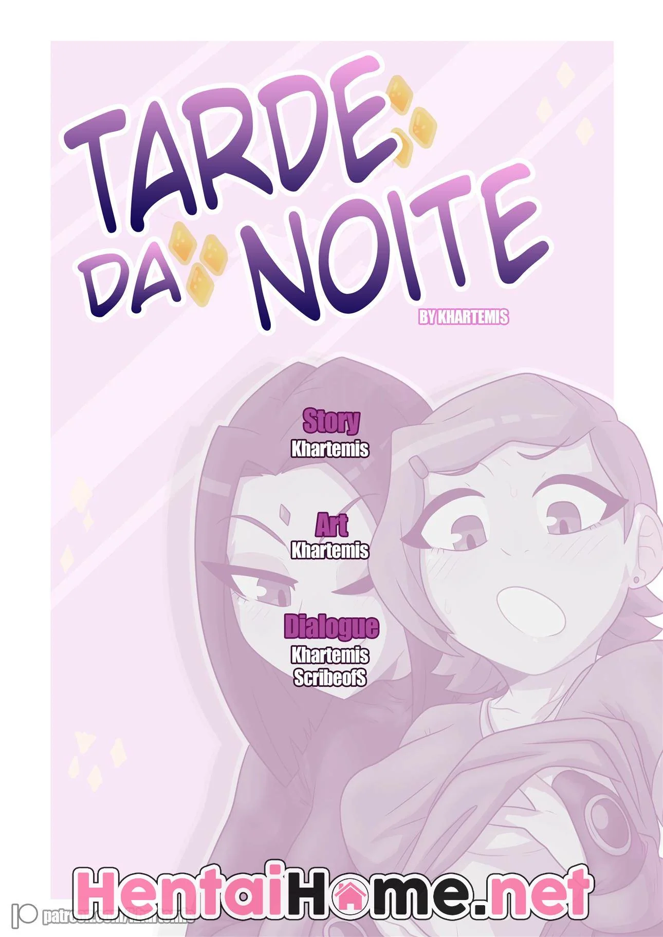 Ravena e Gwen: uma noite de puro tesão em hentai HQ Brasileiro