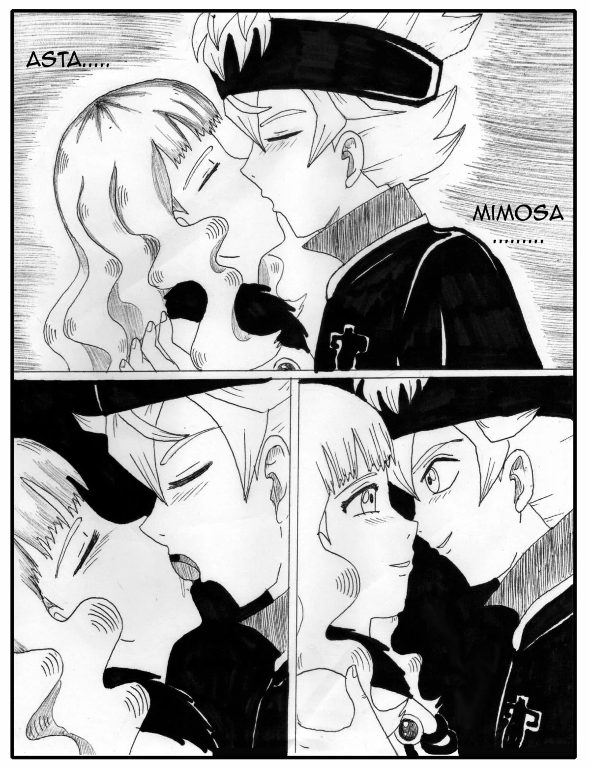 Asta vai enfiar sua piroca na buceta da piranha peituda Mimosa em Black Clover em HQ Brasileiro