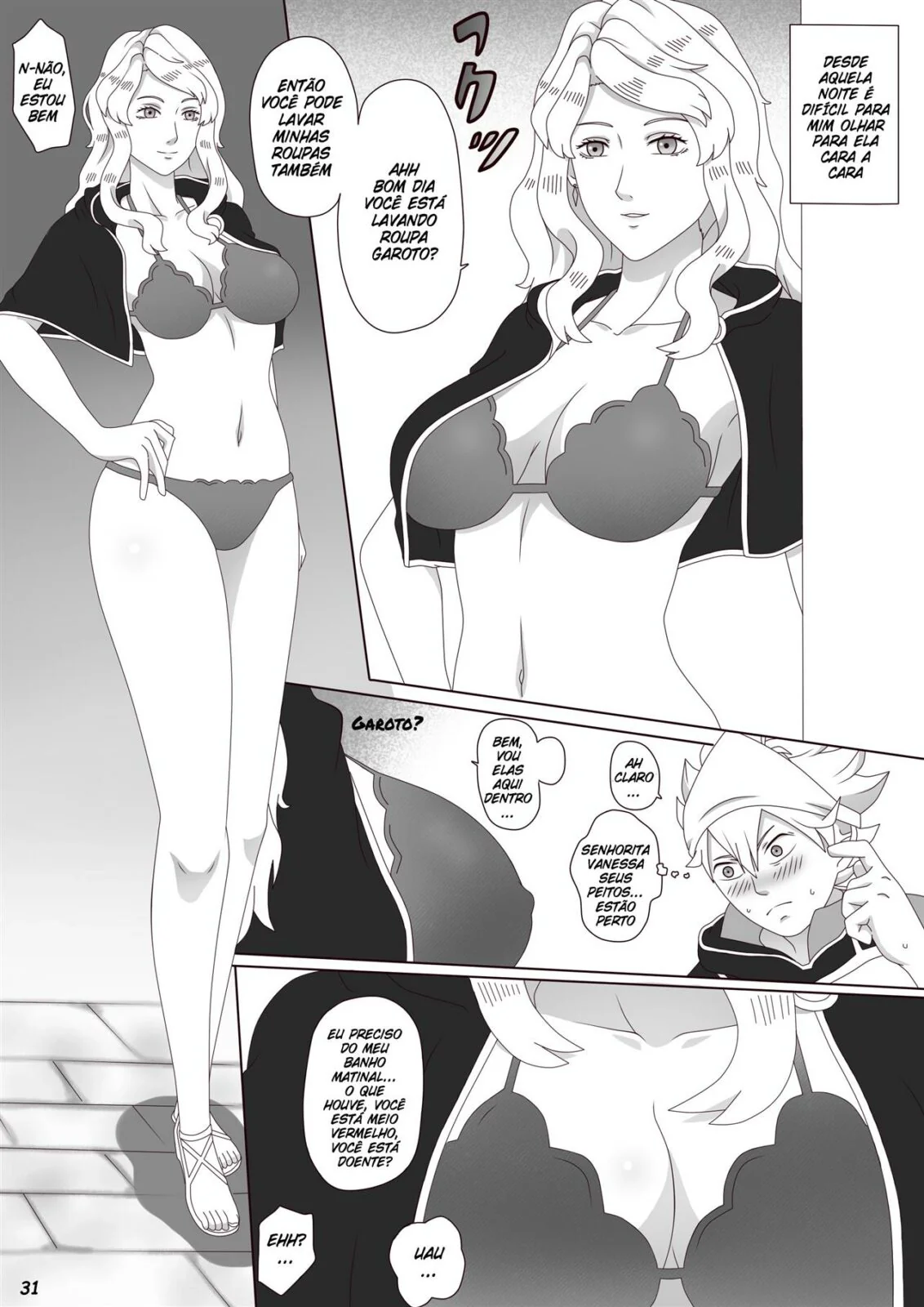Asta e Vanessa: Buceta Molhada e Pau Duro em Black Clover Hentai HQ Brasileiro