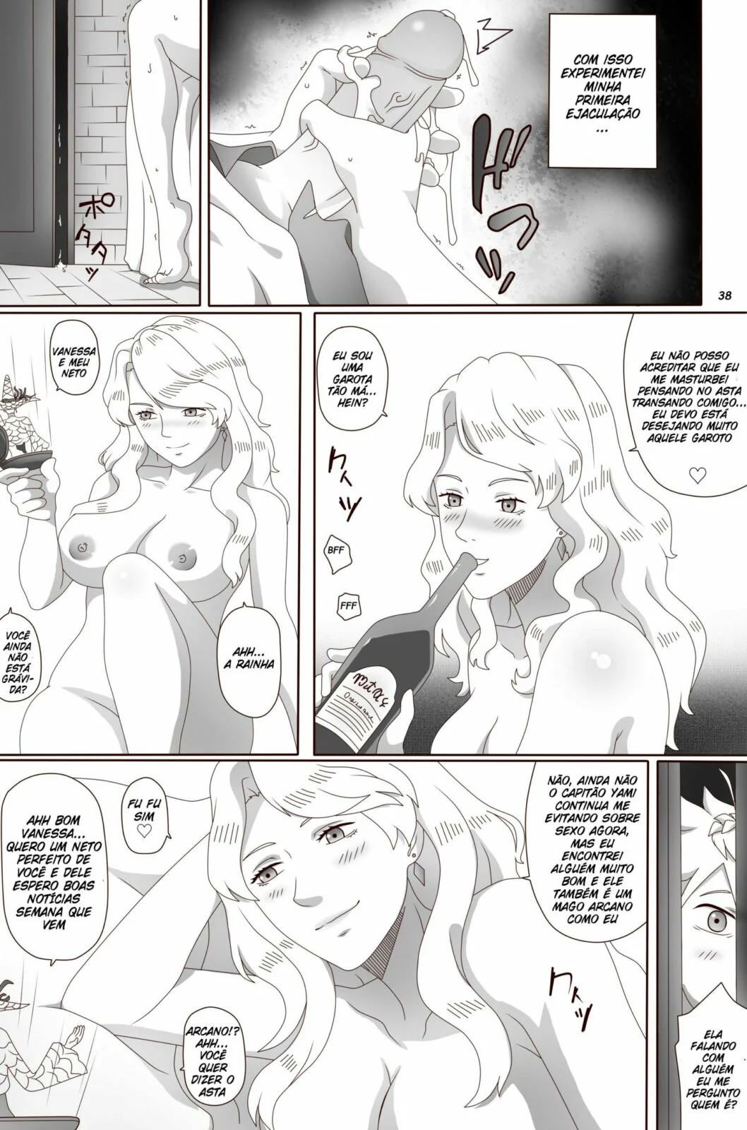 Asta e Vanessa: Buceta Molhada e Pau Duro em Black Clover Hentai HQ Brasileiro