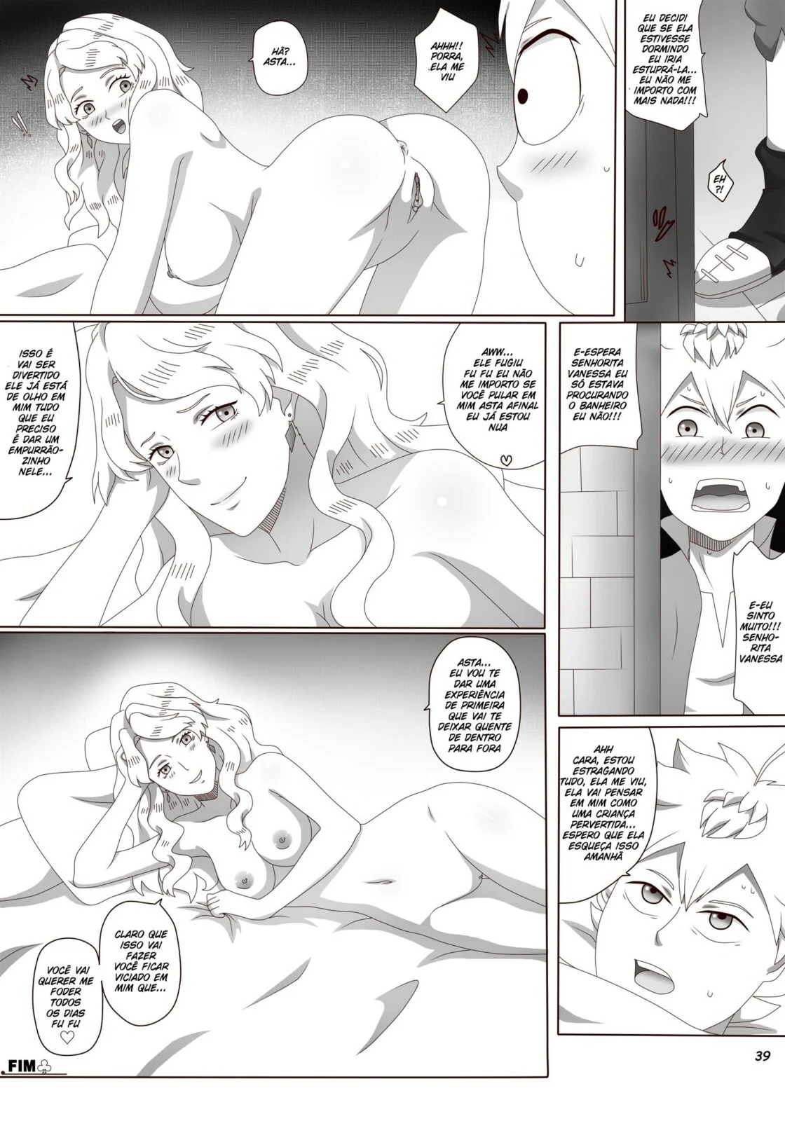 Asta e Vanessa: Buceta Molhada e Pau Duro em Black Clover Hentai HQ Brasileiro