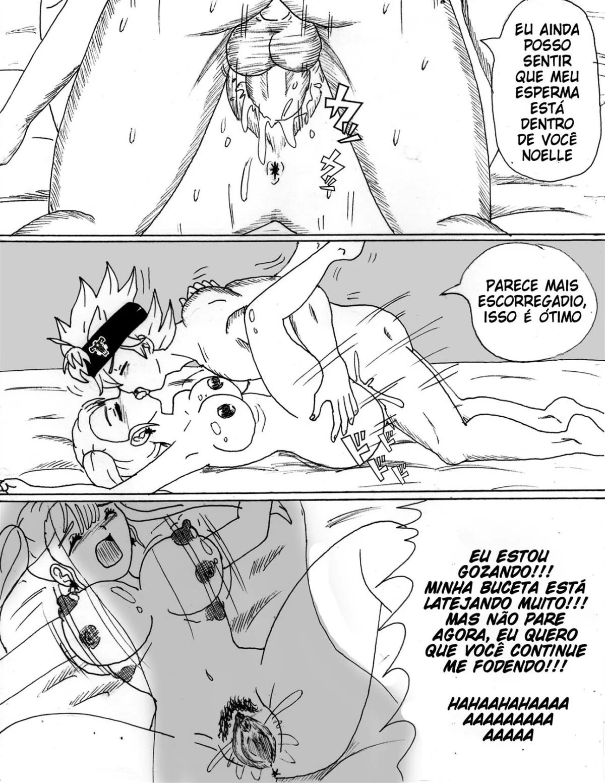 A Família Asta x Noelle: Buceta Bêbada e Rola Desmiolada em Hentai HQ Brasileiro