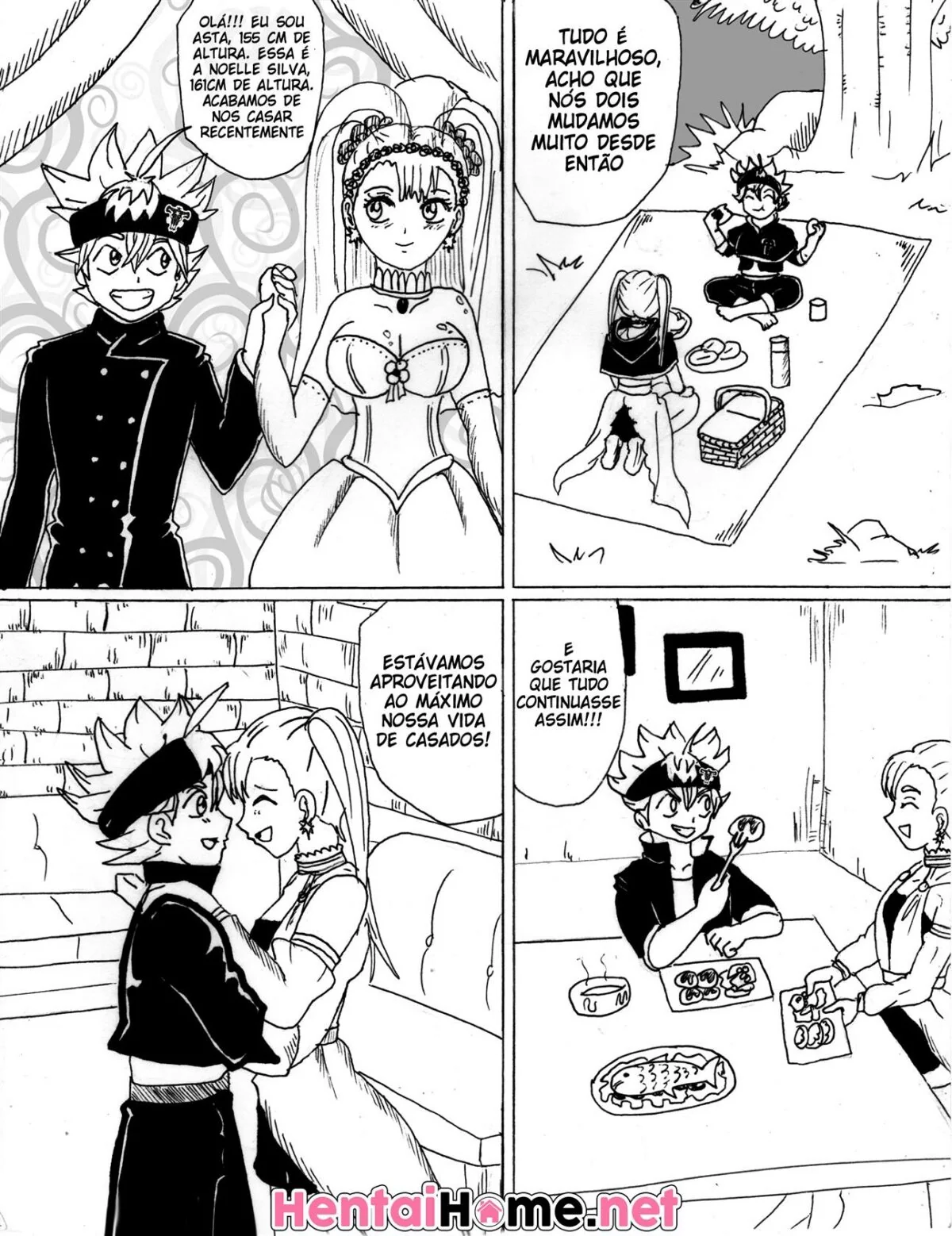 A Família Asta x Noelle: Buceta Bêbada e Rola Desmiolada em Hentai HQ Brasileiro