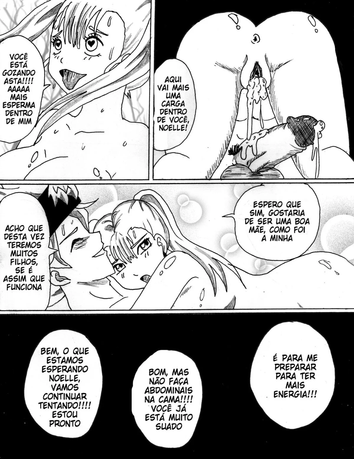 A Família Asta x Noelle: Buceta Bêbada e Rola Desmiolada em Hentai HQ Brasileiro