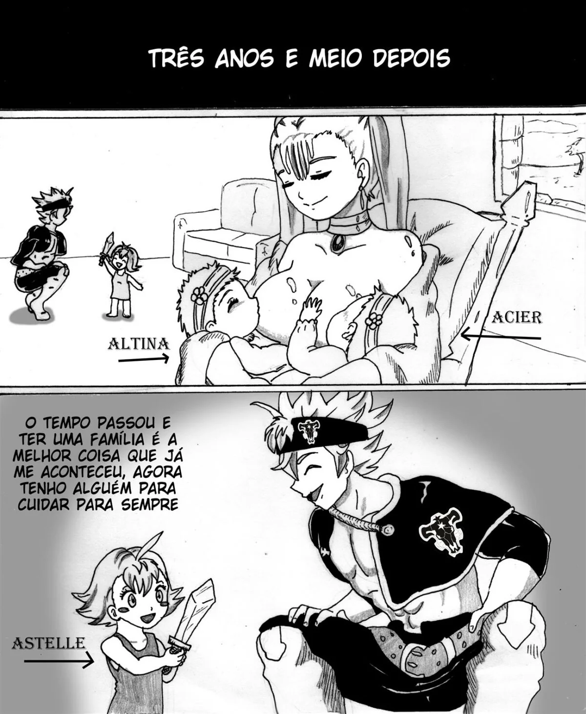 A Família Asta x Noelle: Buceta Bêbada e Rola Desmiolada em Hentai HQ Brasileiro