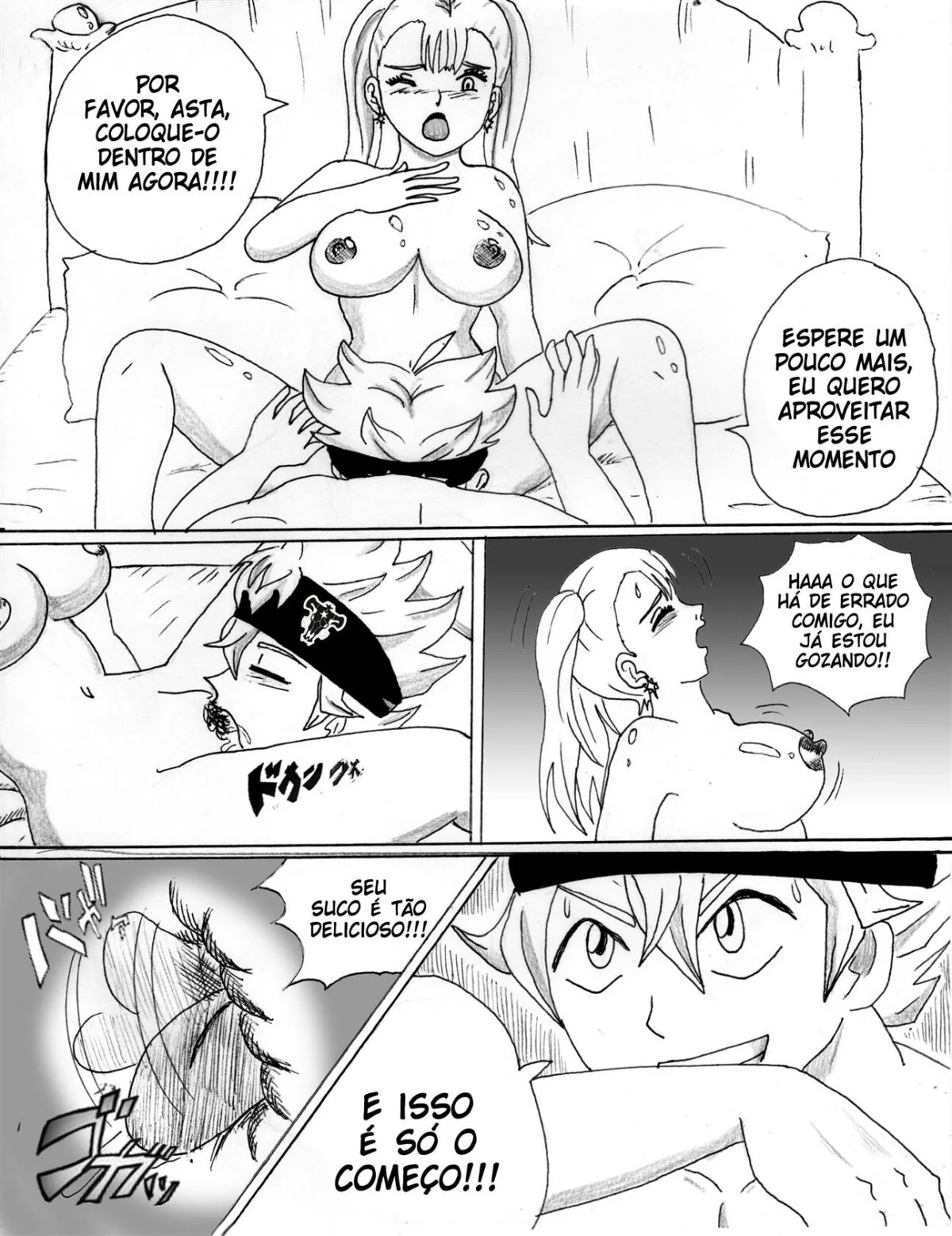 A Família Asta x Noelle: Buceta Bêbada e Rola Desmiolada em Hentai HQ Brasileiro