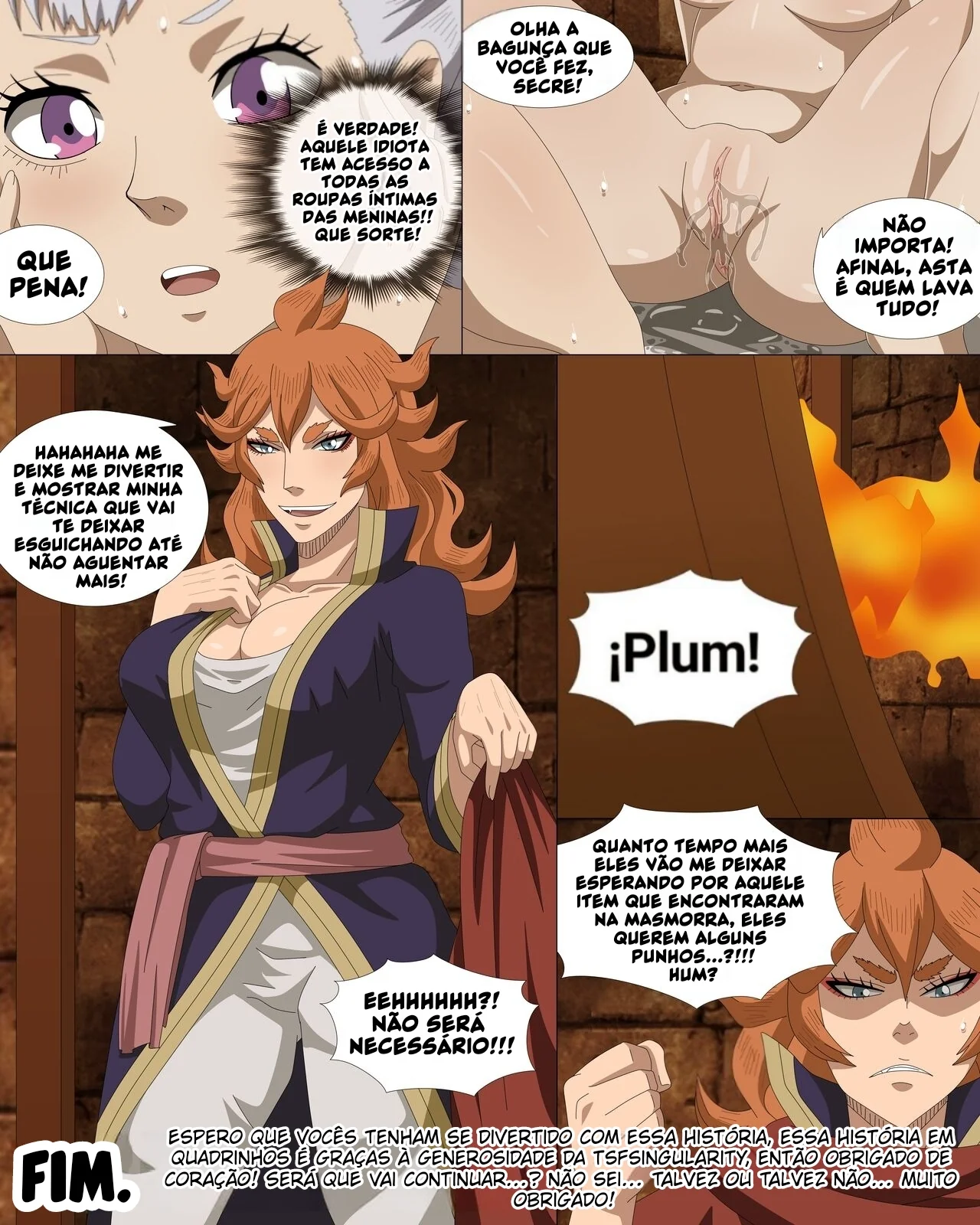 Noelle Mostra sua Buceta Gostosa em Black Clover Porno – HQ Brasileiro