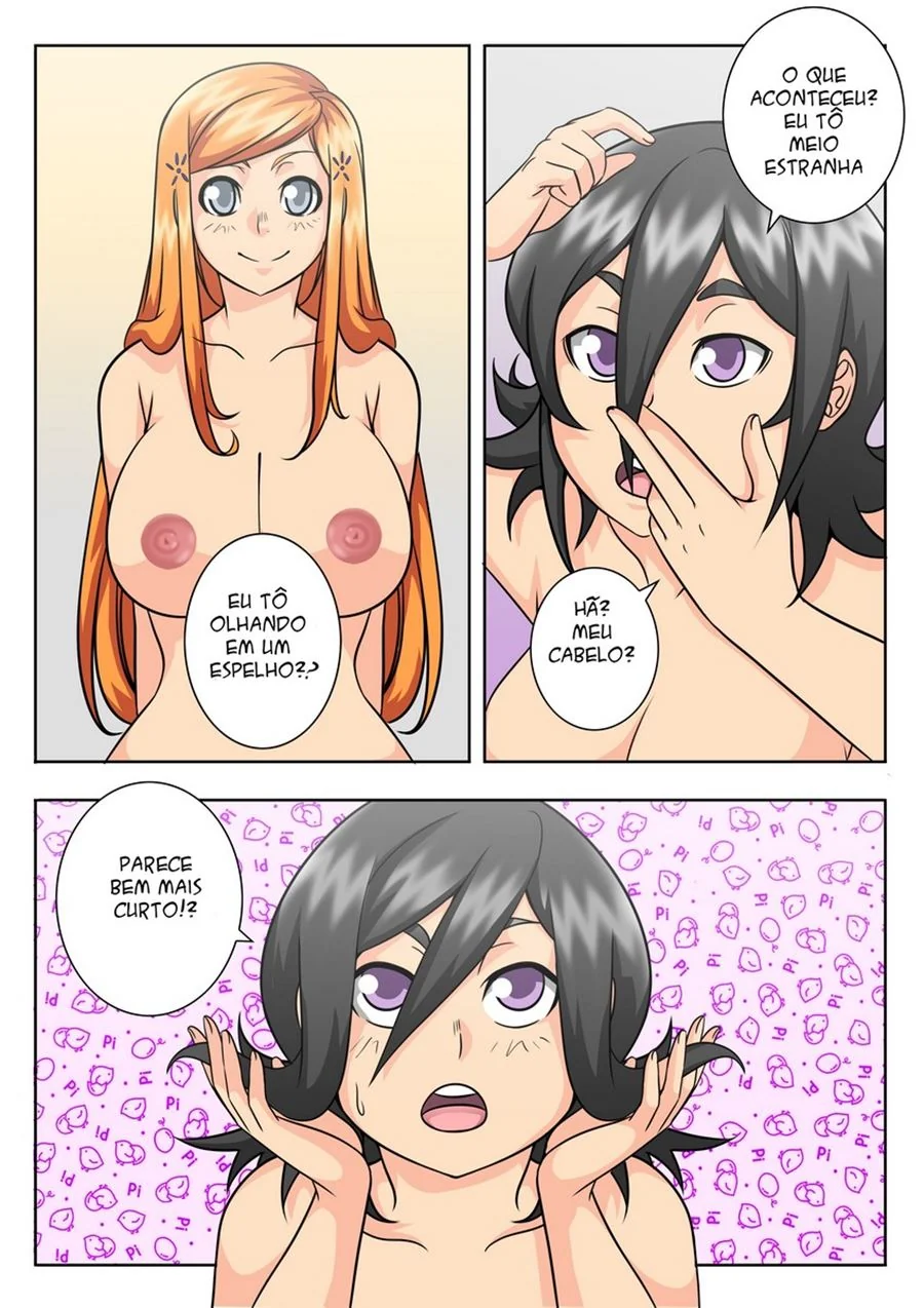 Kon metendo a pica em Orihime e Ichigo no Bleach – Hentai HQ