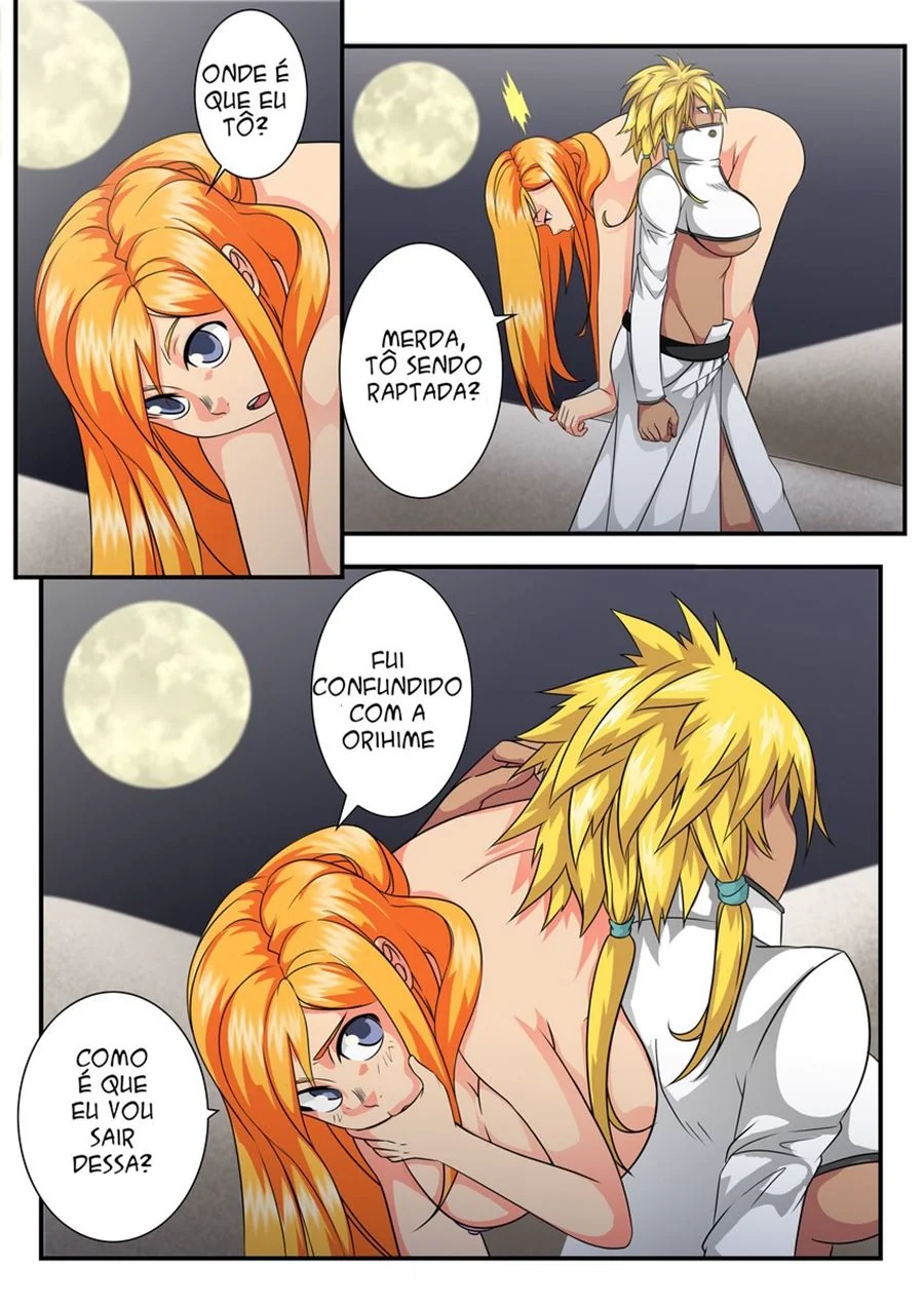 Kon e as Piranhas do Bleach: Orgia com Orihime e Ichigo – Hentai HQ Brasileiro