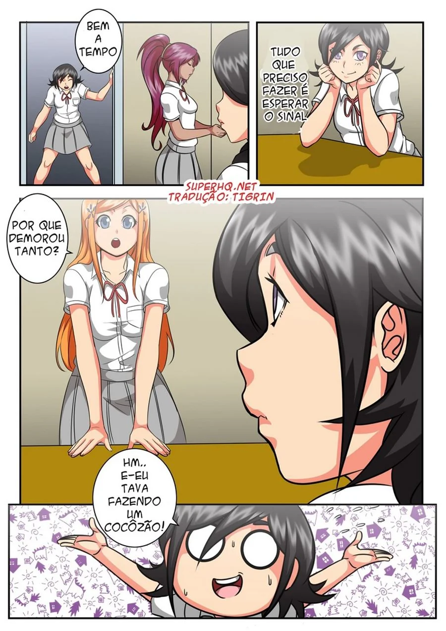 Kon metendo a pica em Orihime e Ichigo no Bleach – Hentai HQ